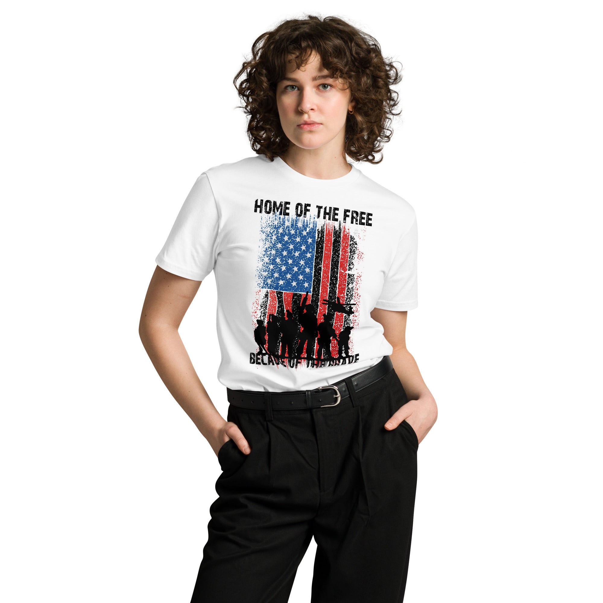 American Freedom Soldier Graphic Premium T-Shirt | Gallory Hive