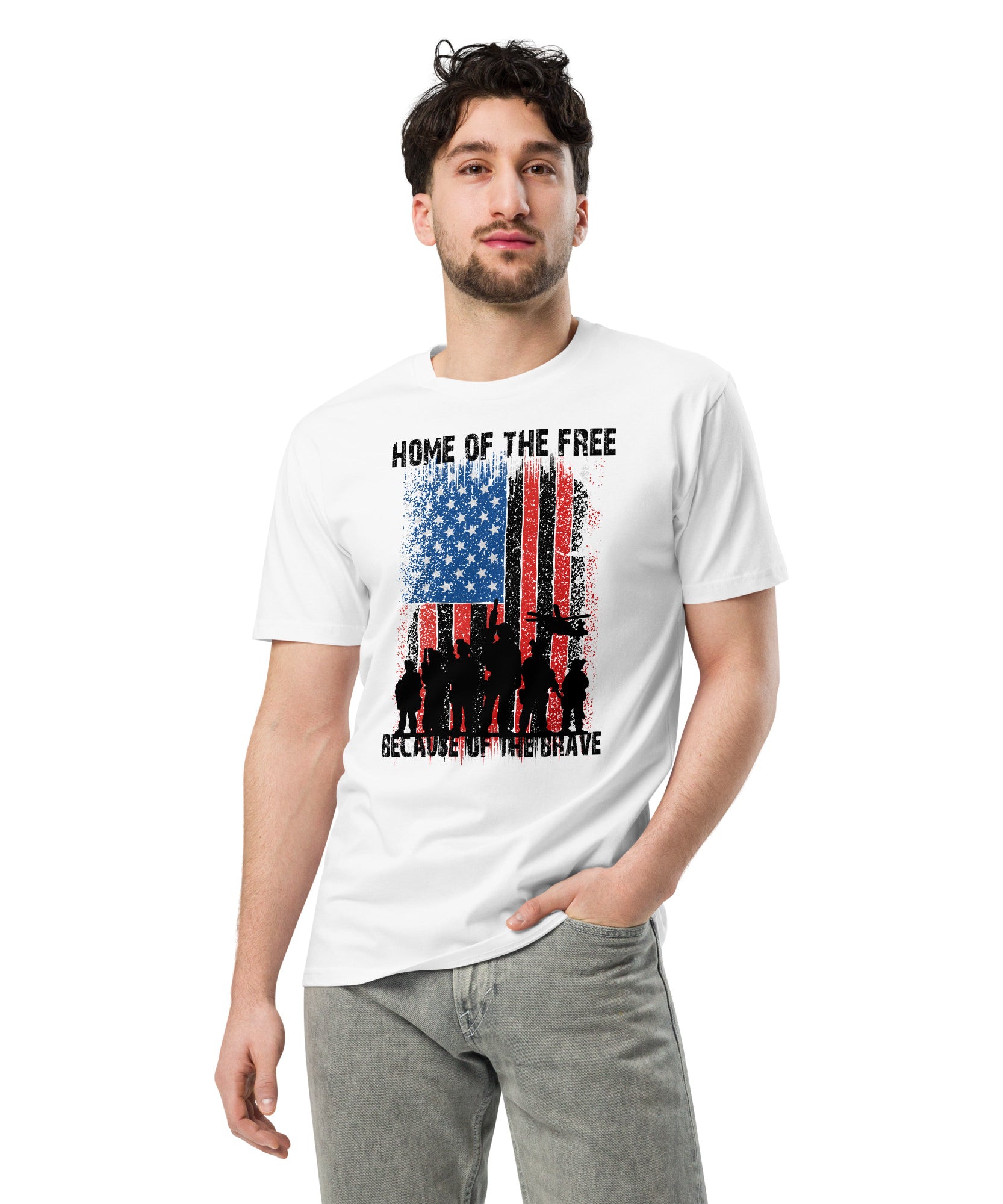 American Freedom Soldier Graphic Premium T-Shirt | Gallory Hive