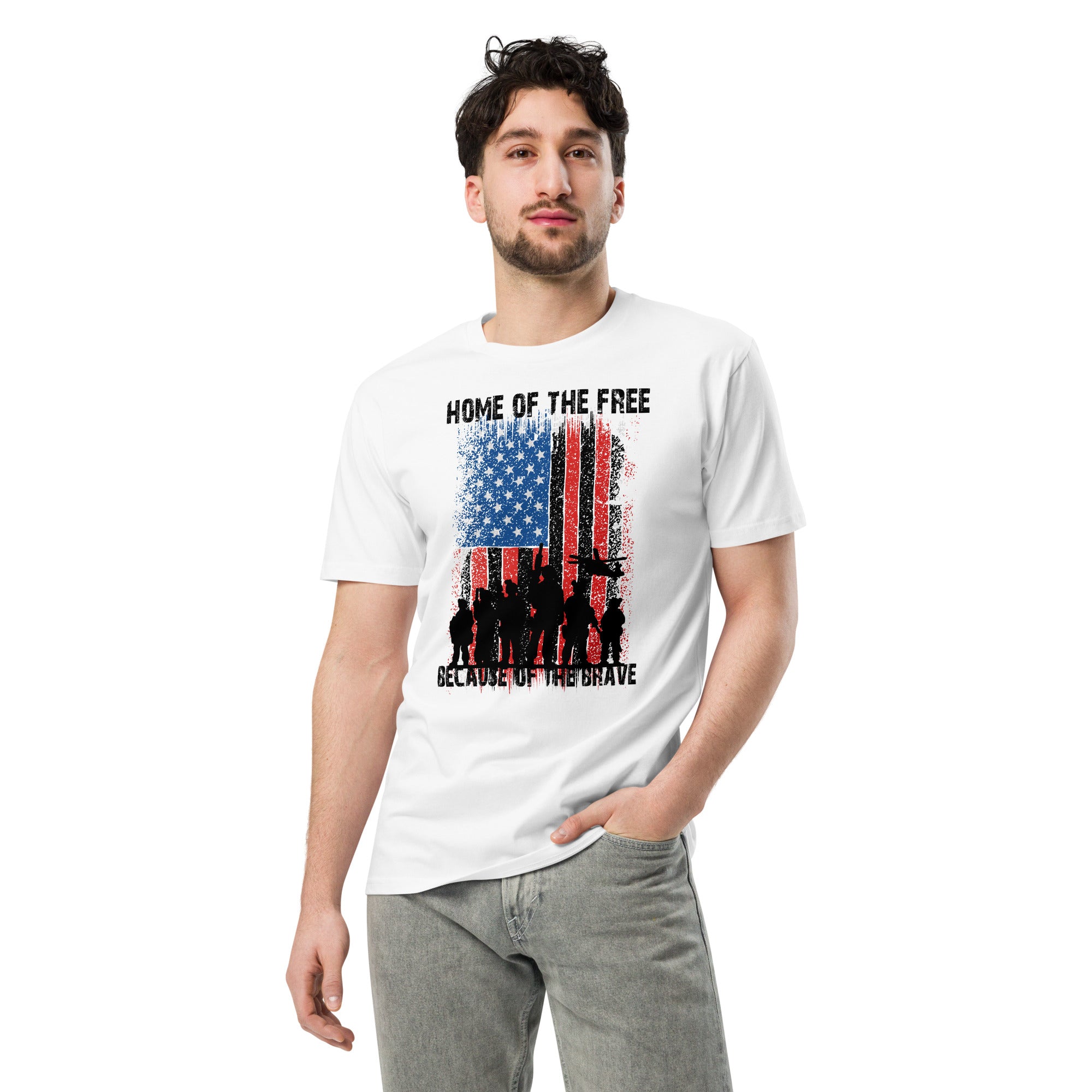 American Freedom Soldier Graphic Premium T-Shirt | Gallory Hive