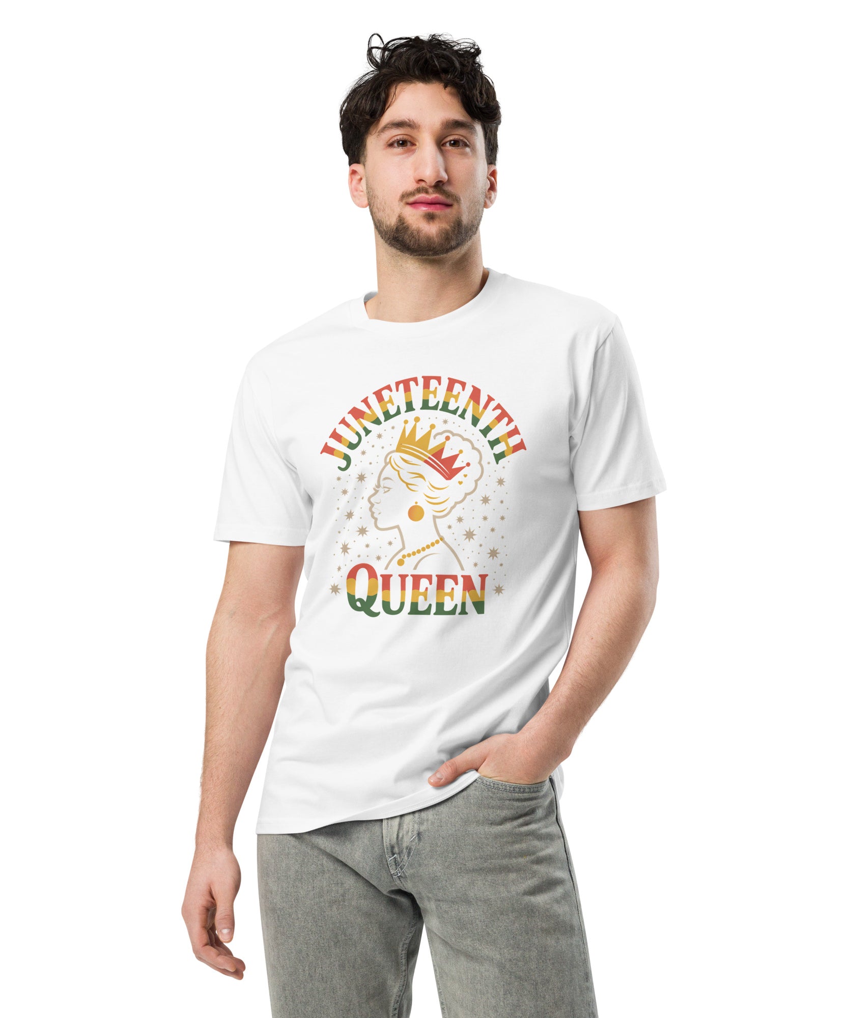 Juneteenth Queen Crown Afro Graphic Unisex Premium T-Shirt | Gallory Hive