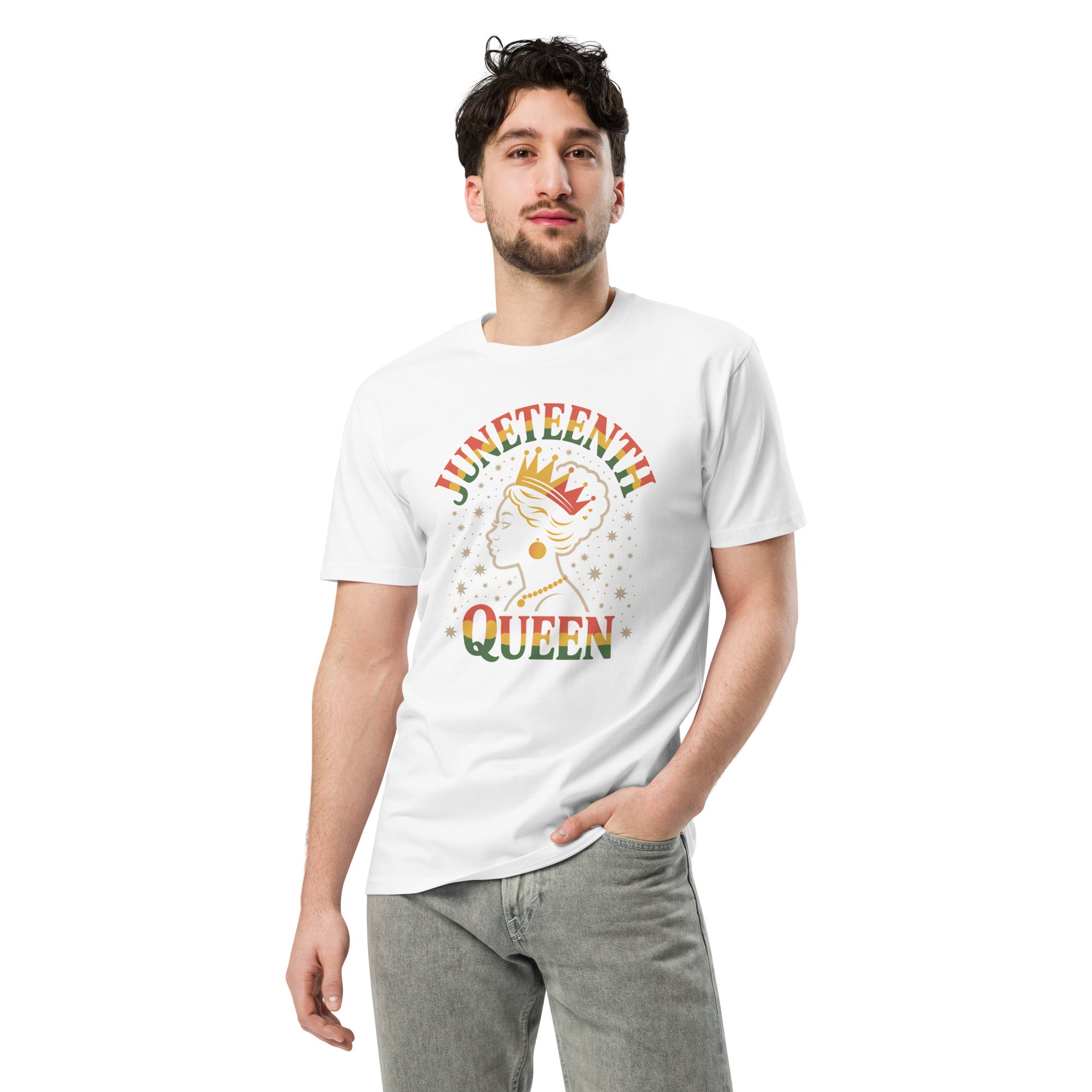 Juneteenth Queen Crown Afro Graphic Unisex Premium T-Shirt | Gallory Hive