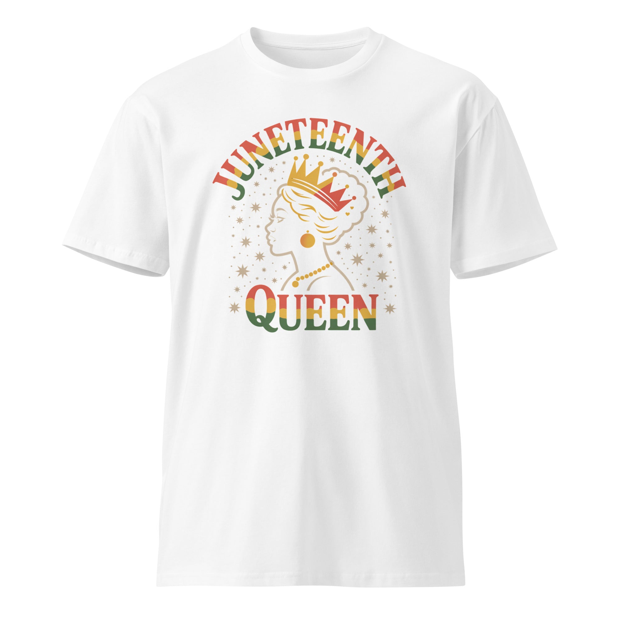 Juneteenth Queen Crown Afro Graphic Unisex Premium T-Shirt | Gallory Hive