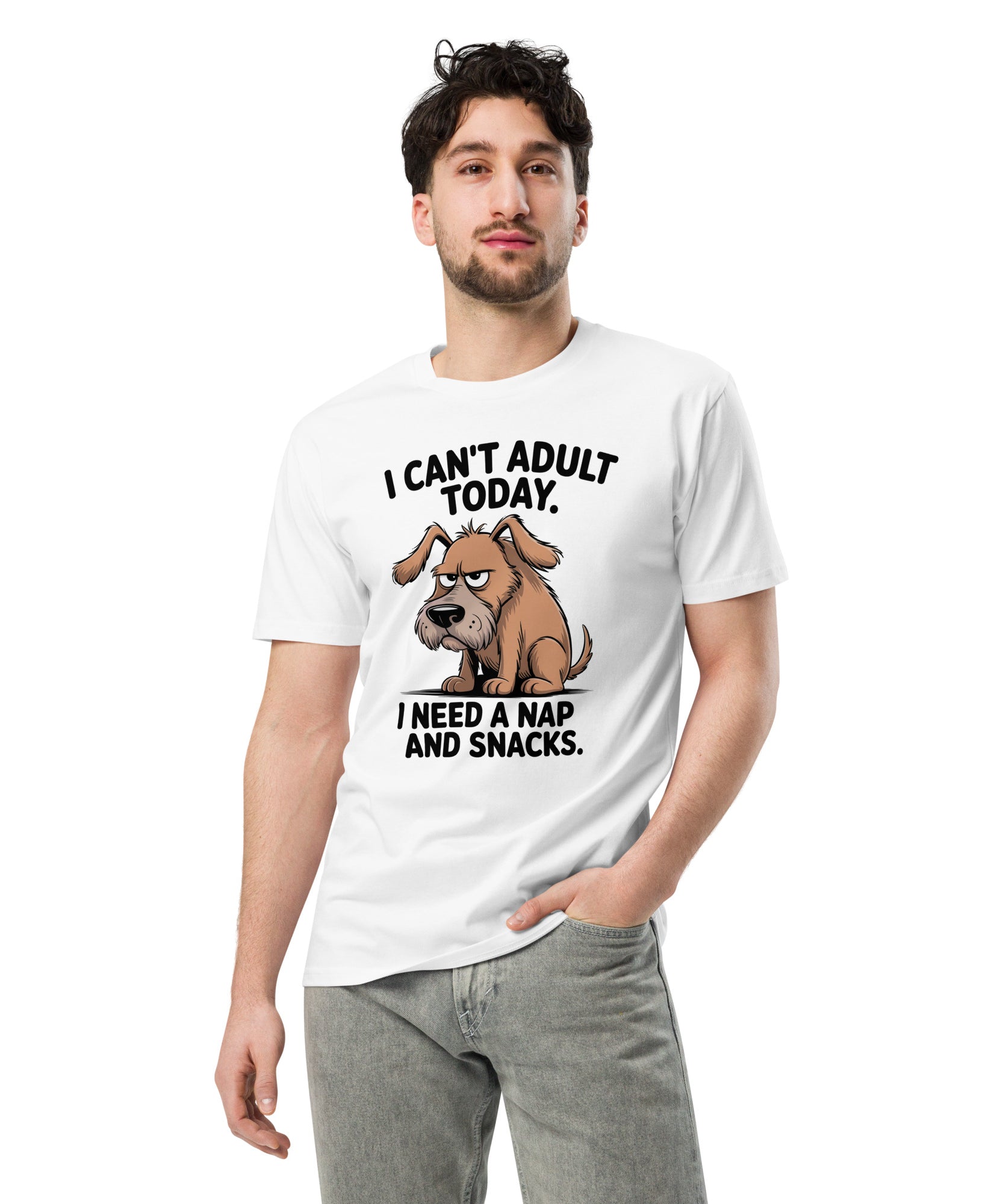I Can't Adult Today Funny Dog Unisex Premium T-Shirt | Gallory Hive