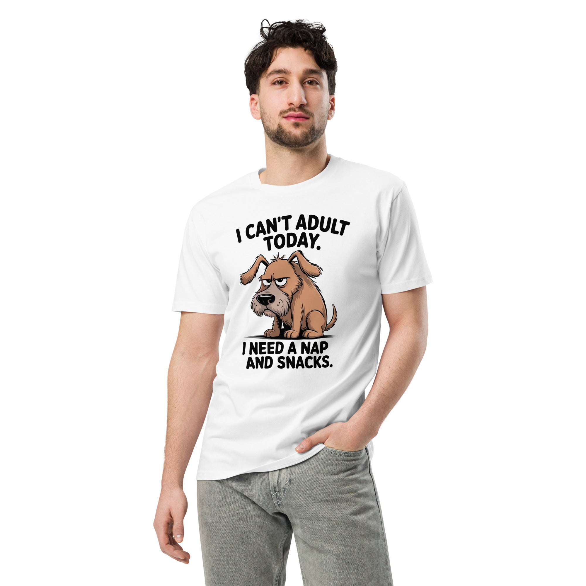 I Can't Adult Today Funny Dog Unisex Premium T-Shirt | Gallory Hive