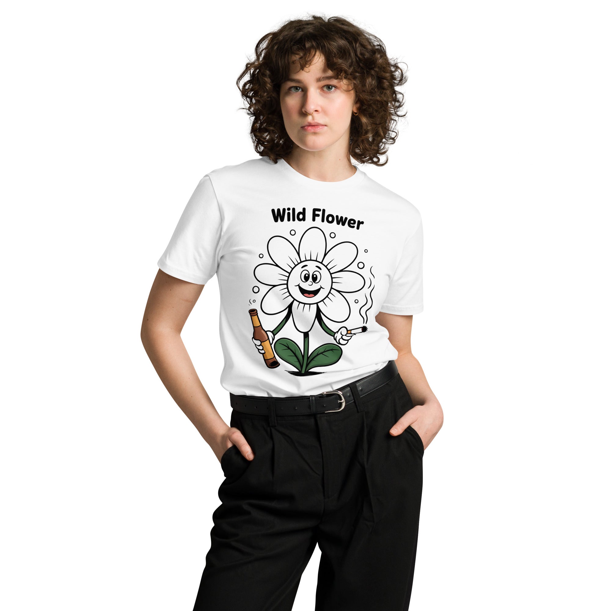 Wildflower Funny Unisex Premium Cotton Graphic T-Shirt | Gallory Hive