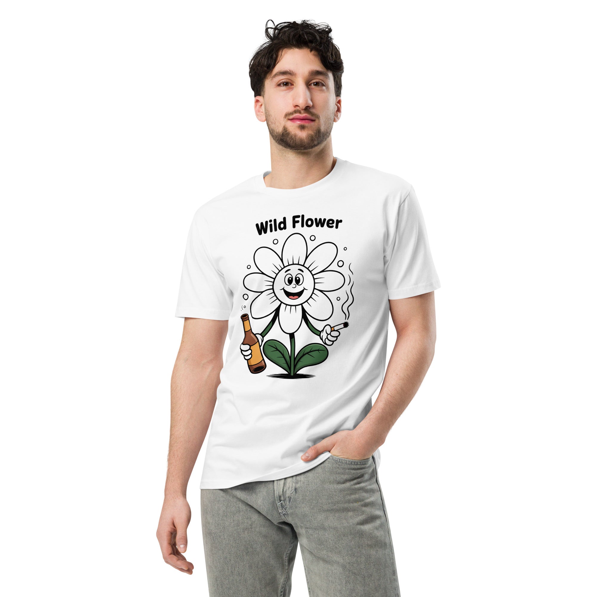 Wildflower Funny Unisex Premium Cotton Graphic T-Shirt | Gallory Hive