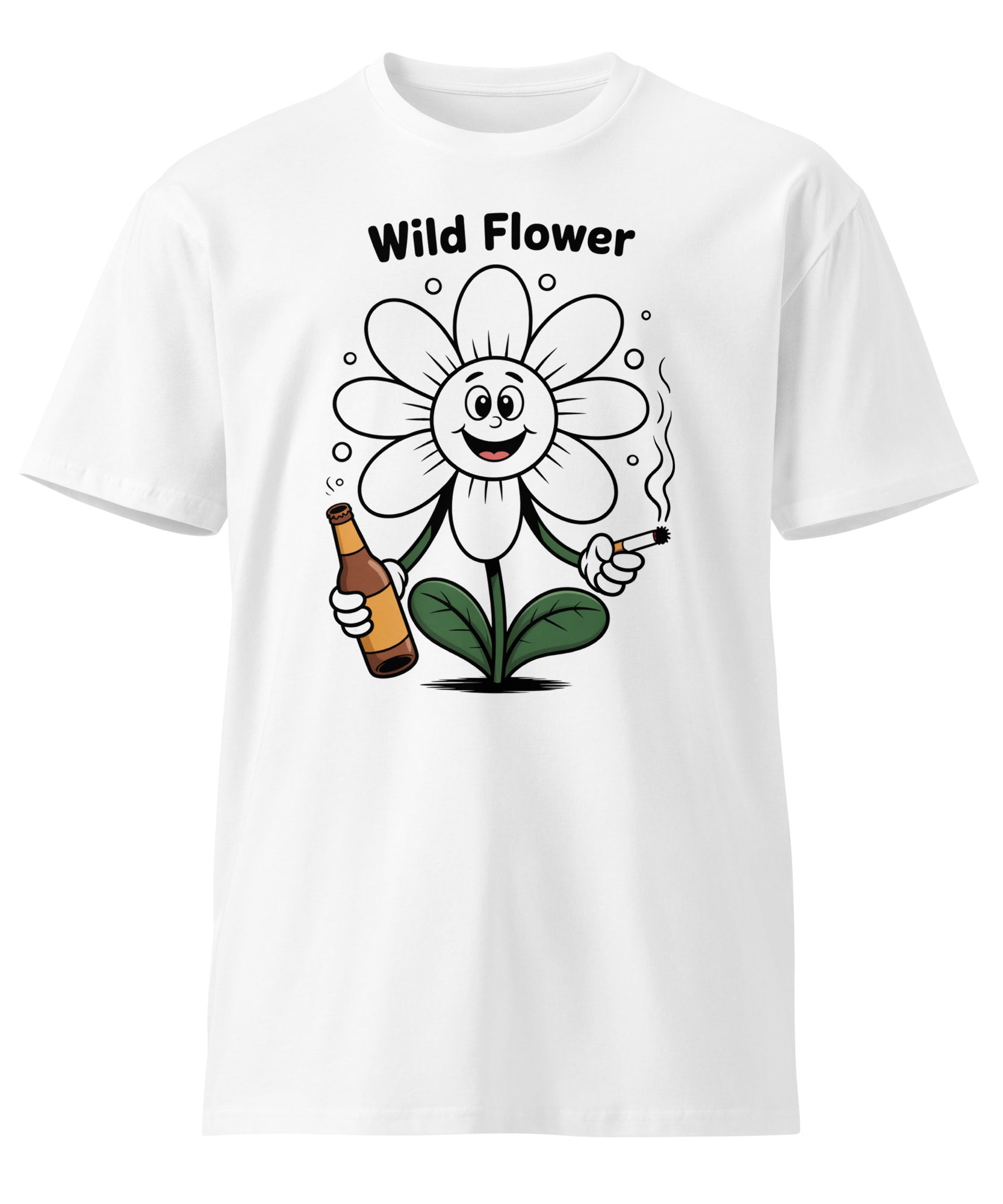 Wildflower Funny Unisex Premium Cotton Graphic T-Shirt | Gallory Hive