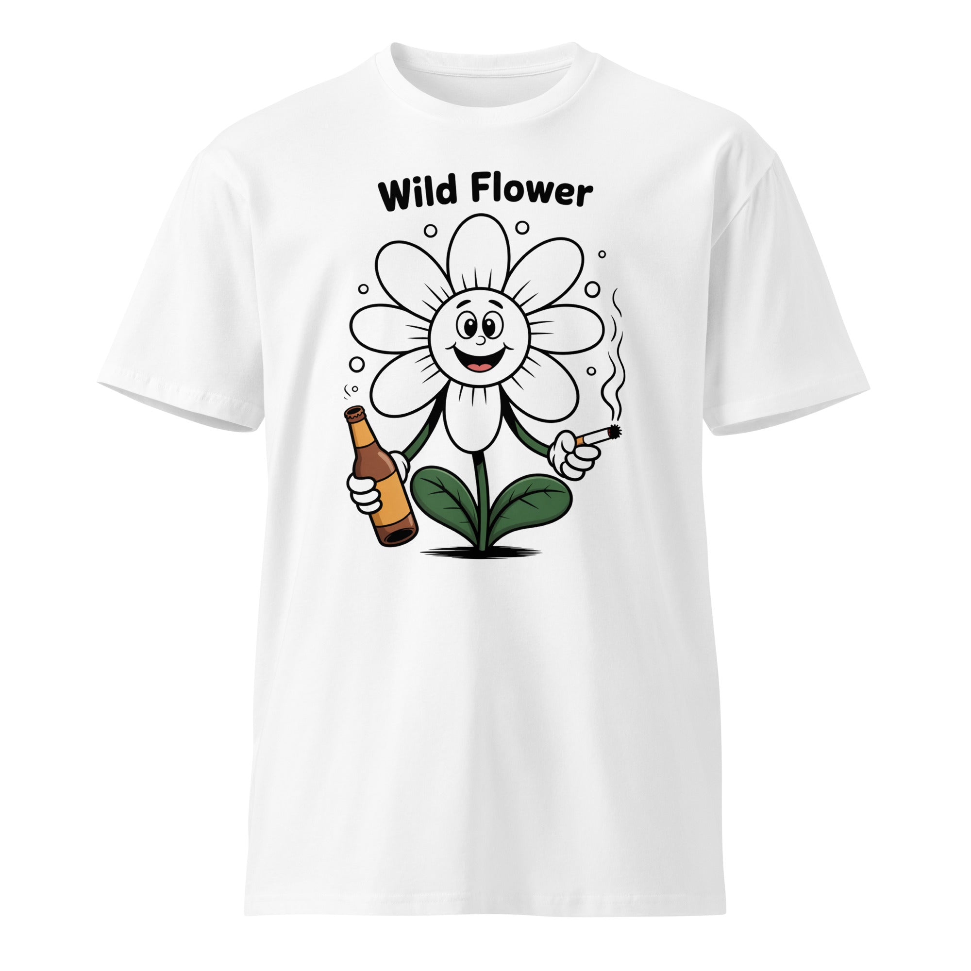 Wildflower Funny Unisex Premium Cotton Graphic T-Shirt | Gallory Hive