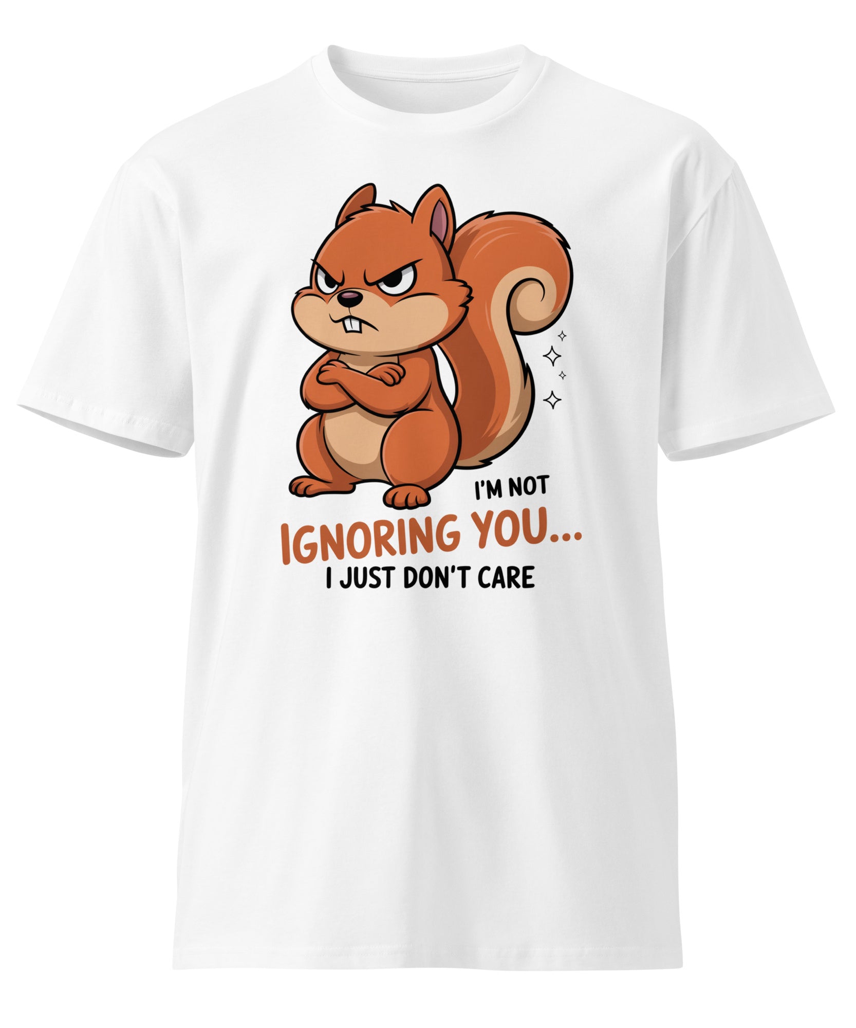 Ignoring You Funny Angry Squirrel Premium Cotton T-Shirt | Gallory Hive