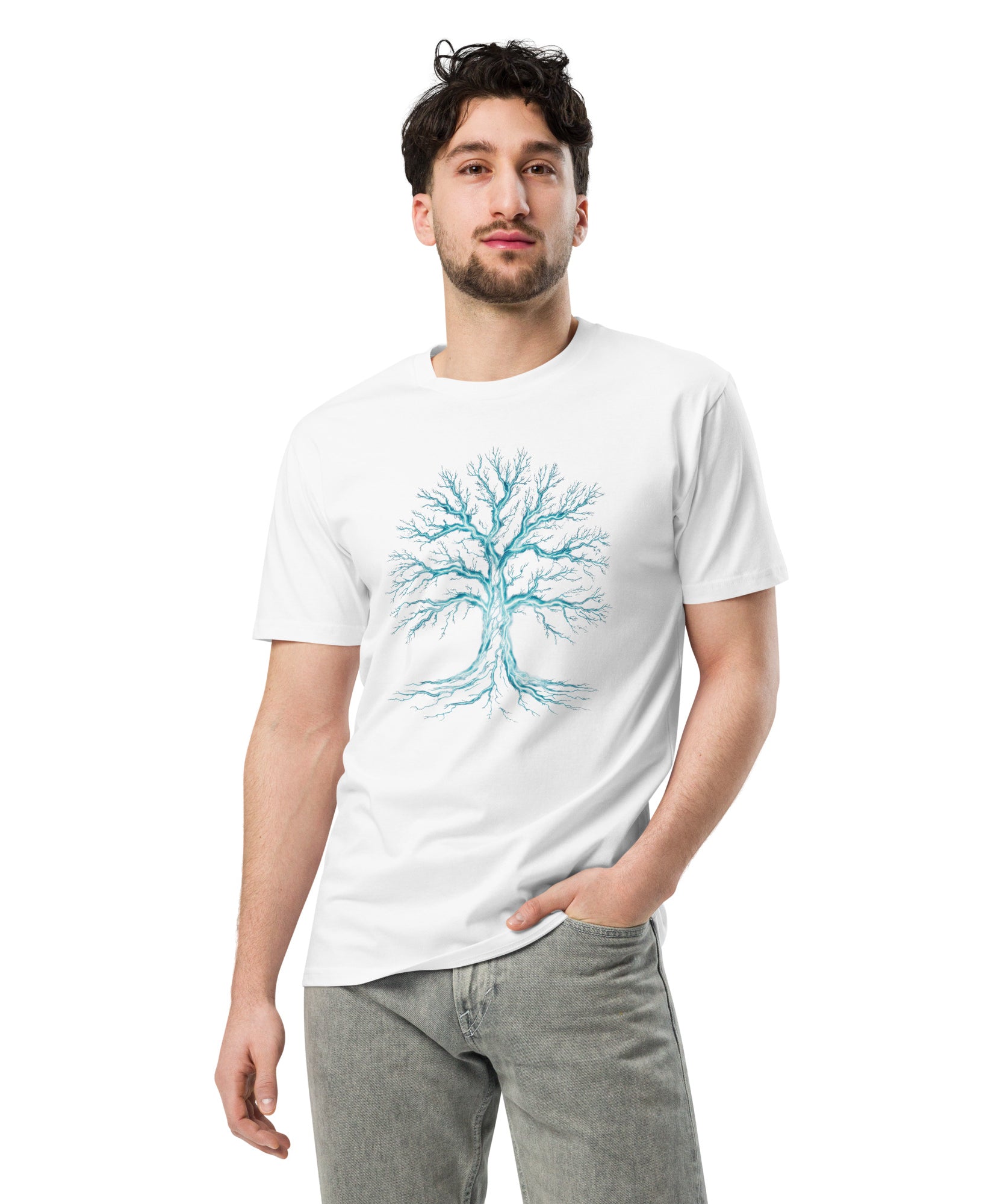 Glowing Mystic Tree of Life Graphic Unisex Premium T-shirt | Gallory Hive