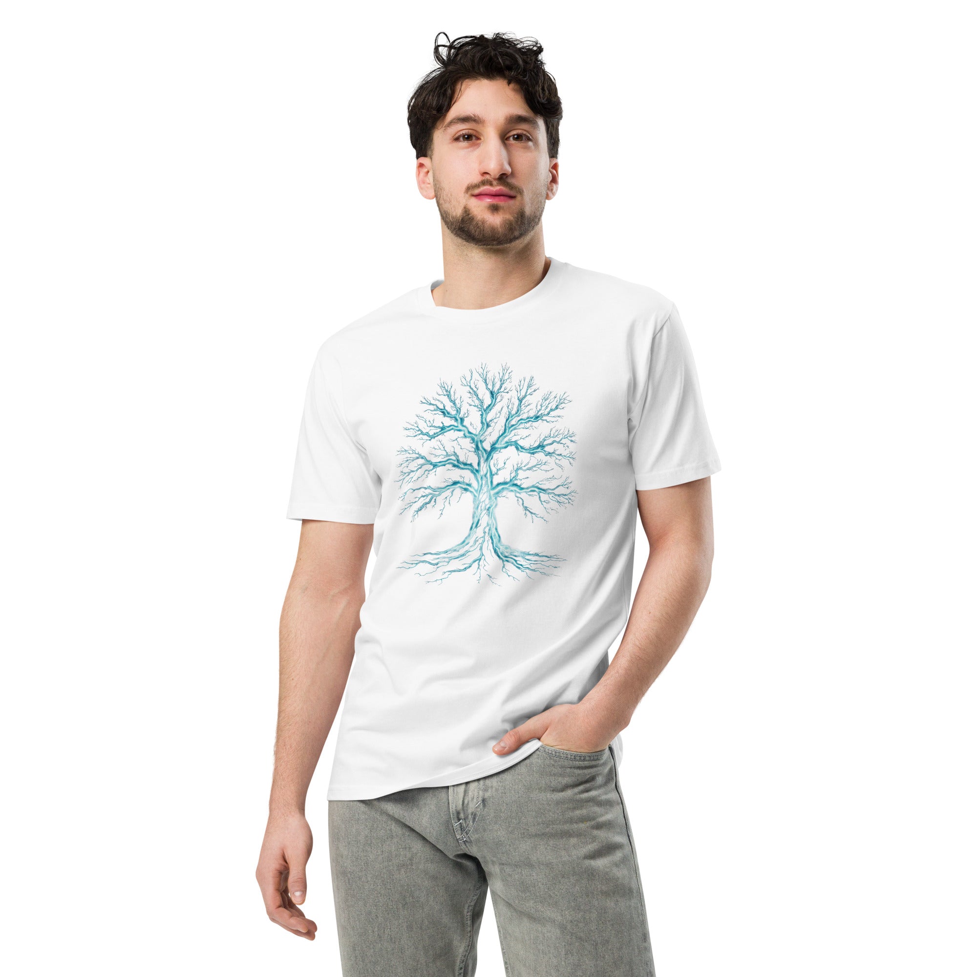 Glowing Mystic Tree of Life Graphic Unisex Premium T-shirt | Gallory Hive