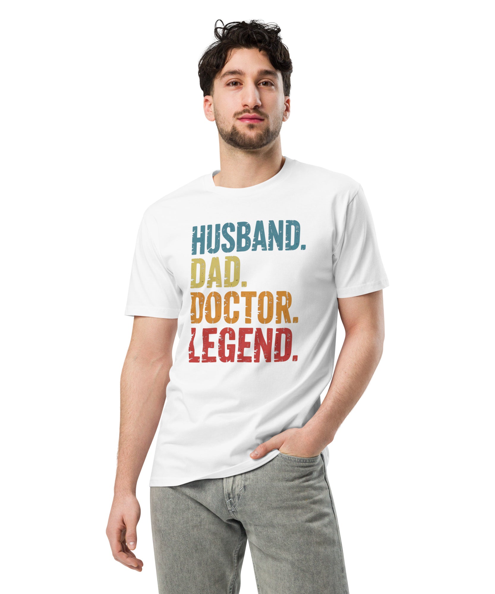 Husband Dad Doctor Legend Funny Doctor Unisex Premium T-Shirt | Gallory Hive