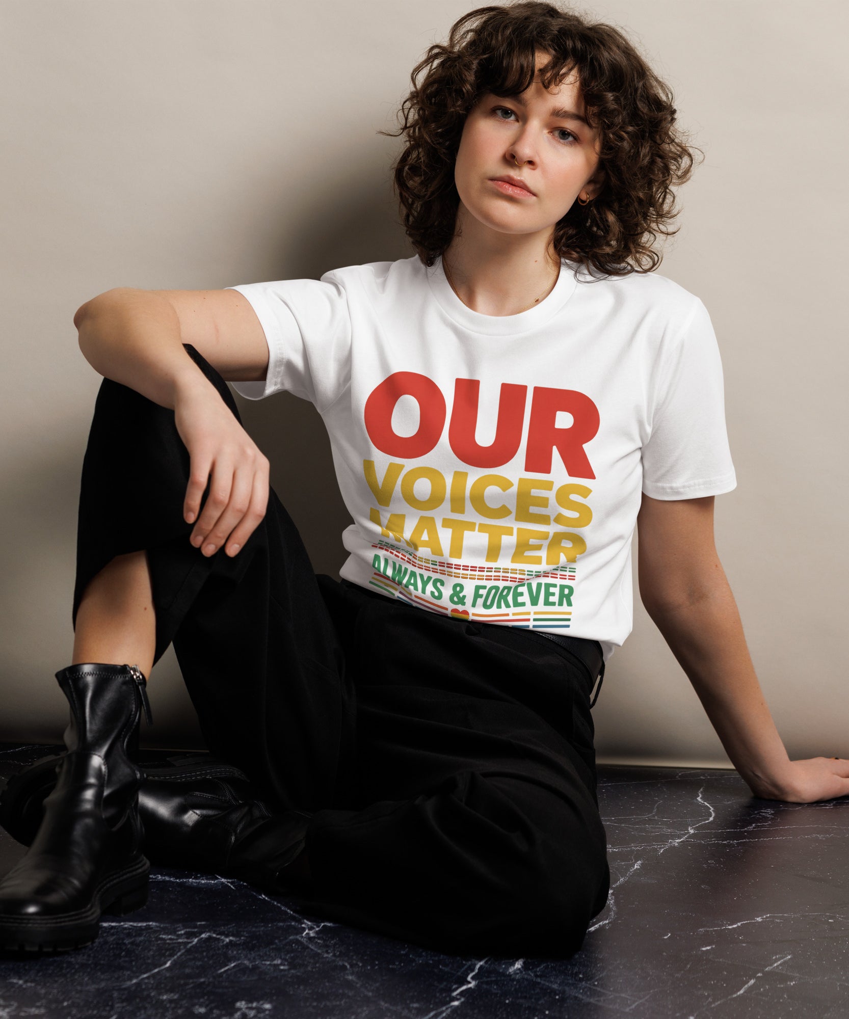 Our Voices Matter Always & Forever Pride Unisex Premium T-shirt | Gallory Hive