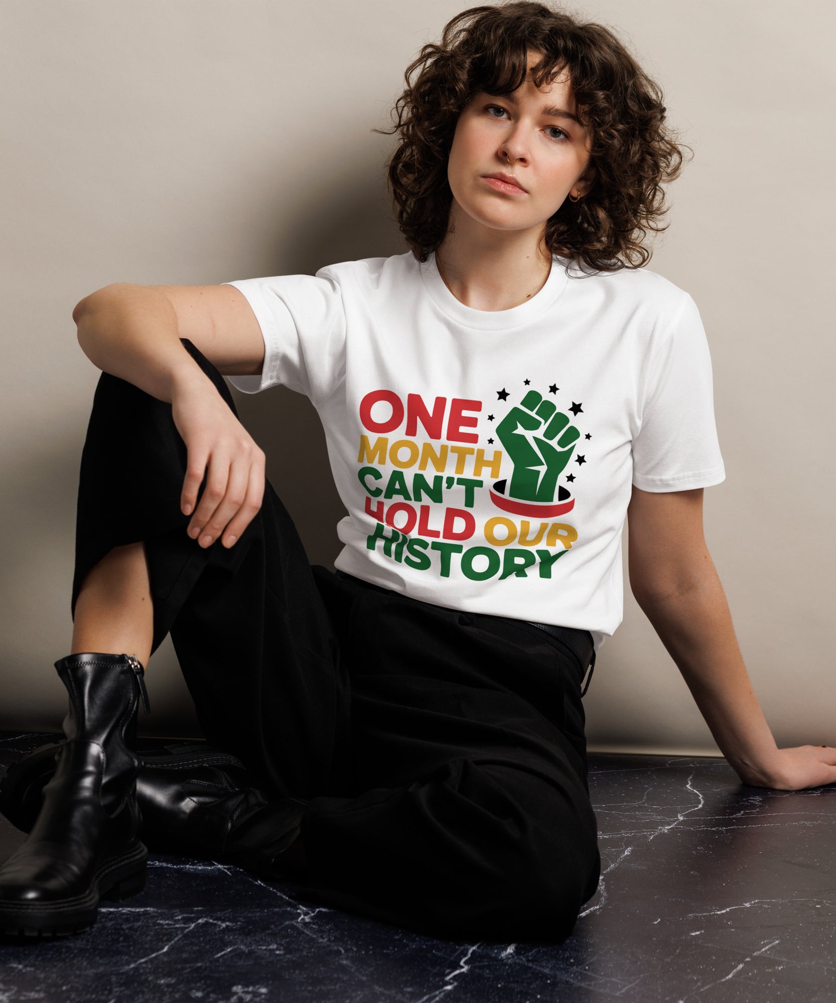 One Month Can't Hold Our History Black Pride Unisex Premium T-shirt | Gallory Hive