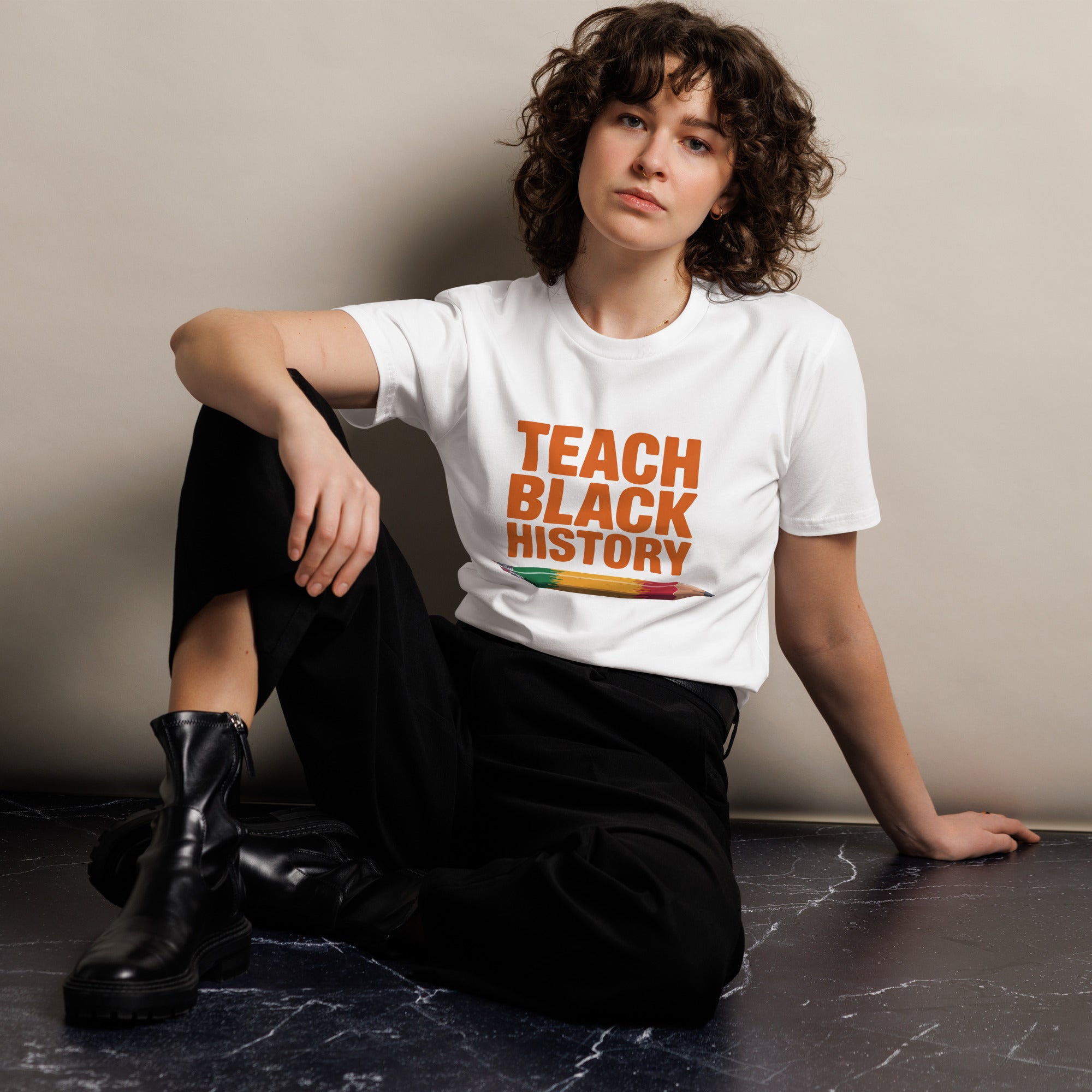 Teach Black History Teacher Pride Graphic Unisex Premium T-shirt | Gallory Hive