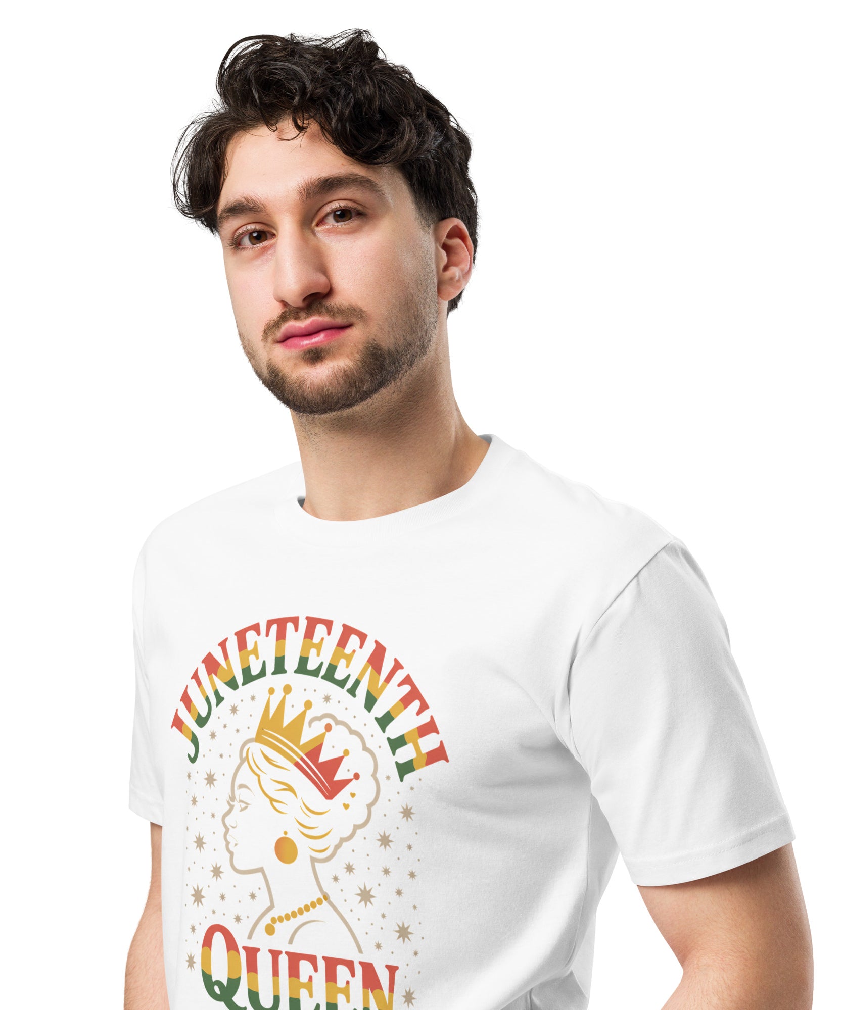 Juneteenth Queen Crown Afro Graphic Unisex Premium T-Shirt | Gallory Hive