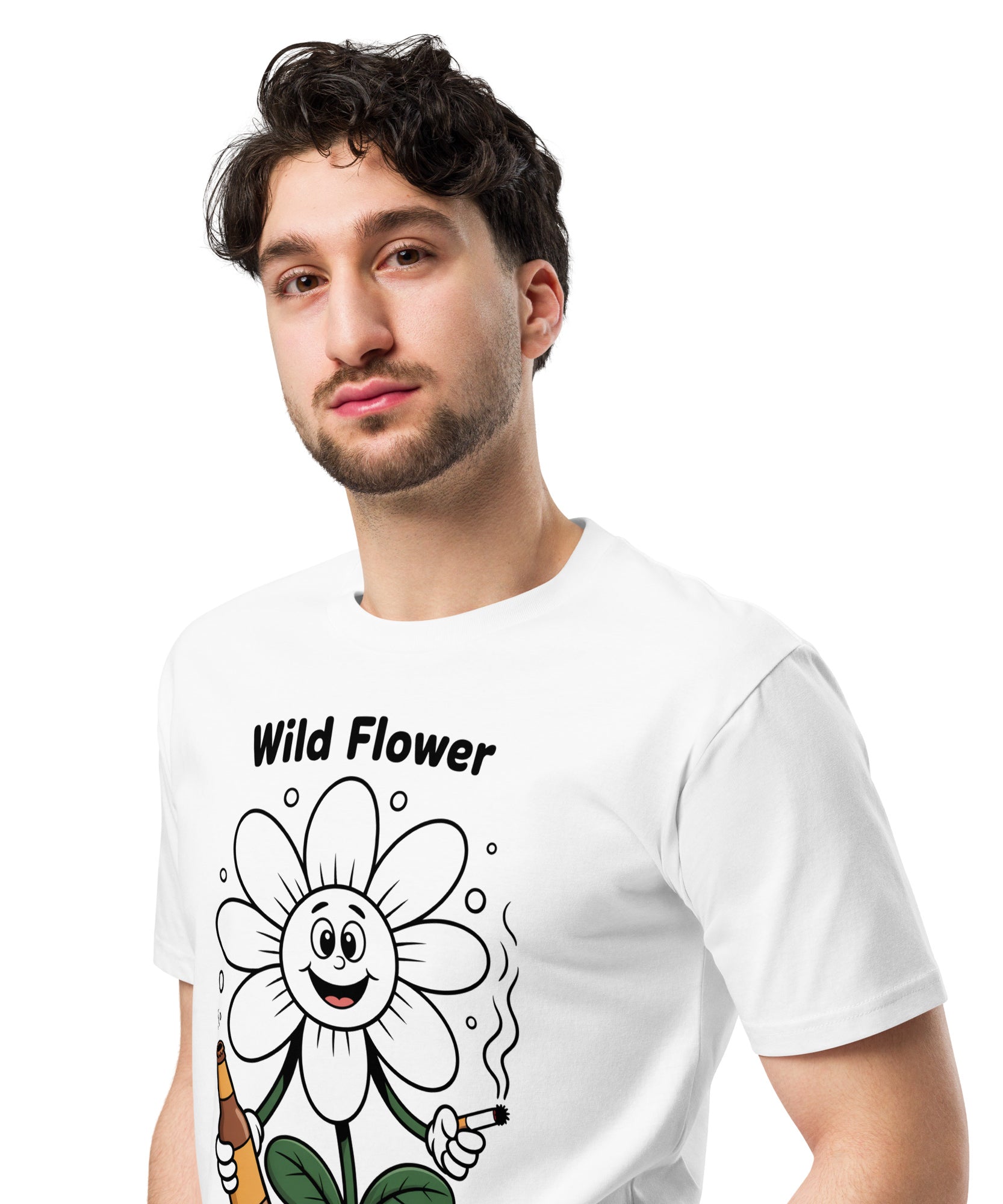 Wildflower Funny Unisex Premium Cotton Graphic T-Shirt | Gallory Hive