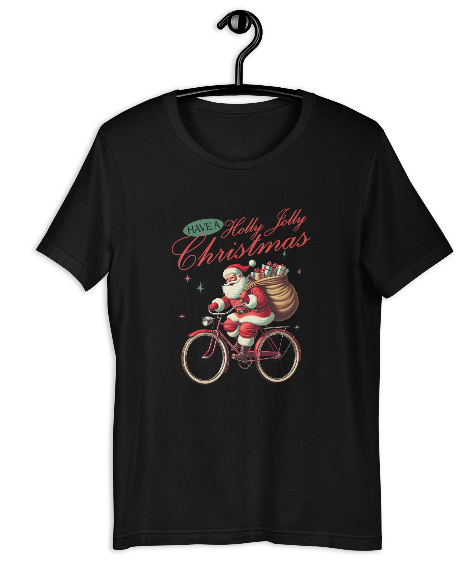 Retro Christmas Santa Bike T-Shirt | Gallory Hive