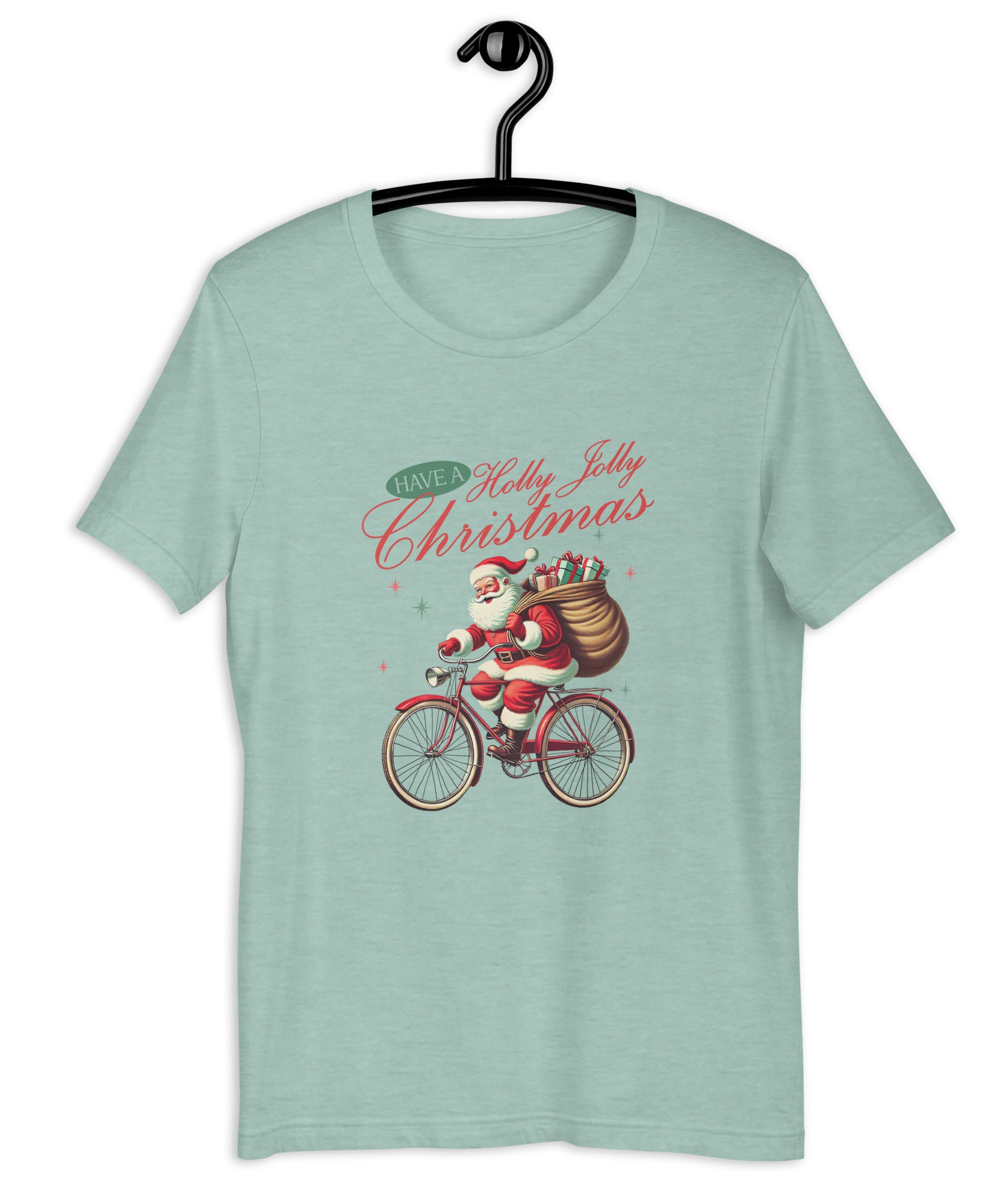 Retro Christmas Santa Bike T-Shirt | Gallory Hive