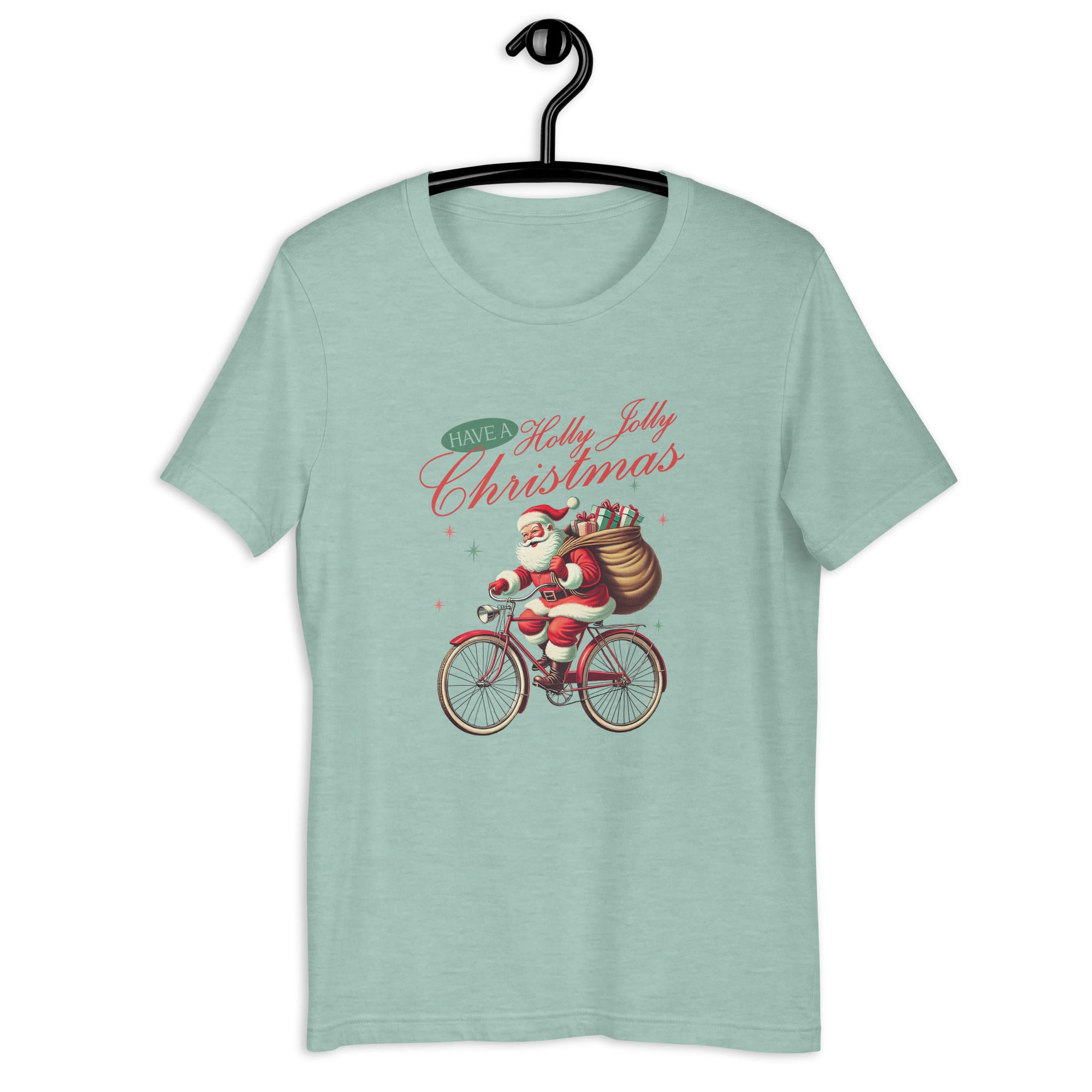Retro Christmas Santa Bike T-Shirt | Gallory Hive