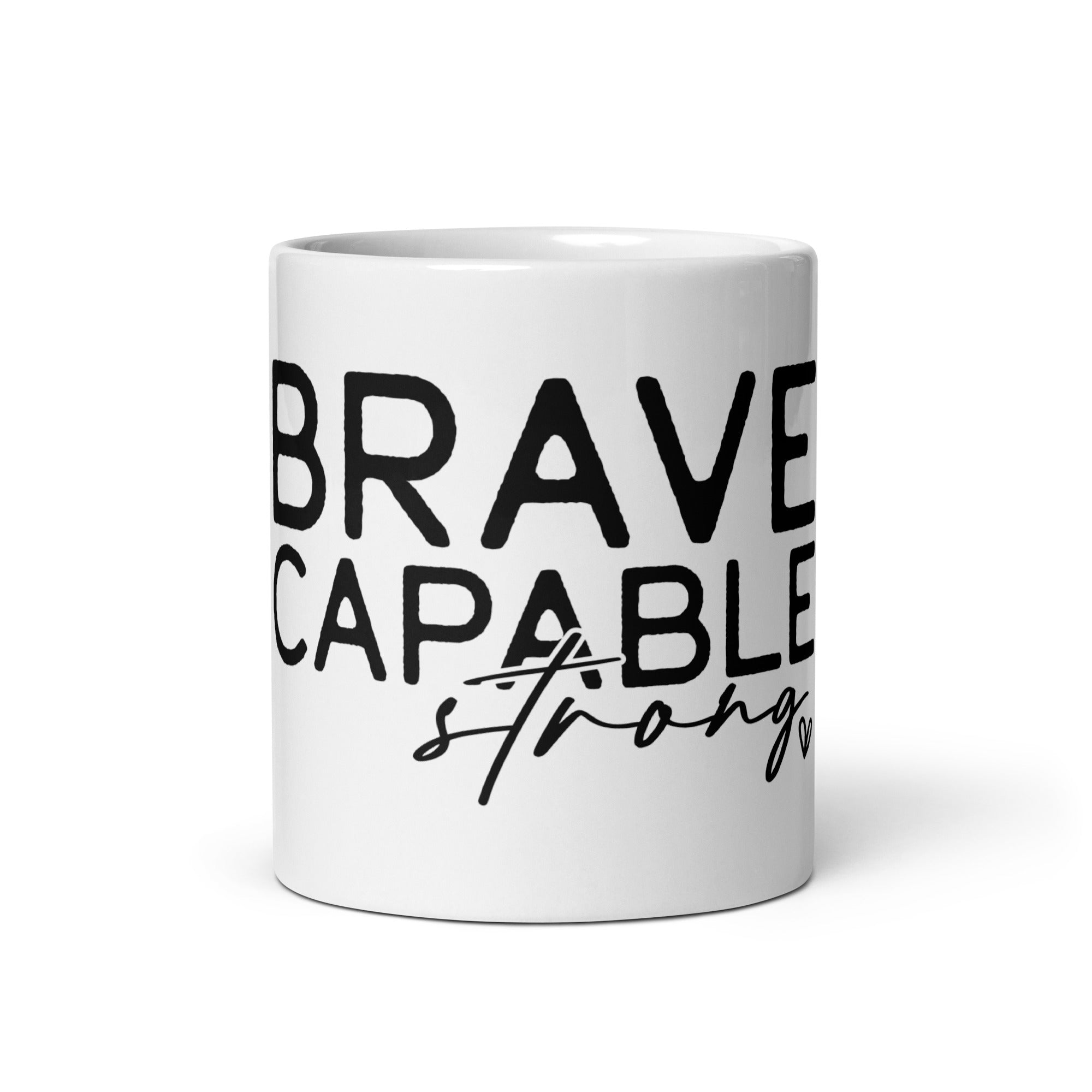 Minimalist Line Art Mug – Brave Capable Strong | Gallory Hive