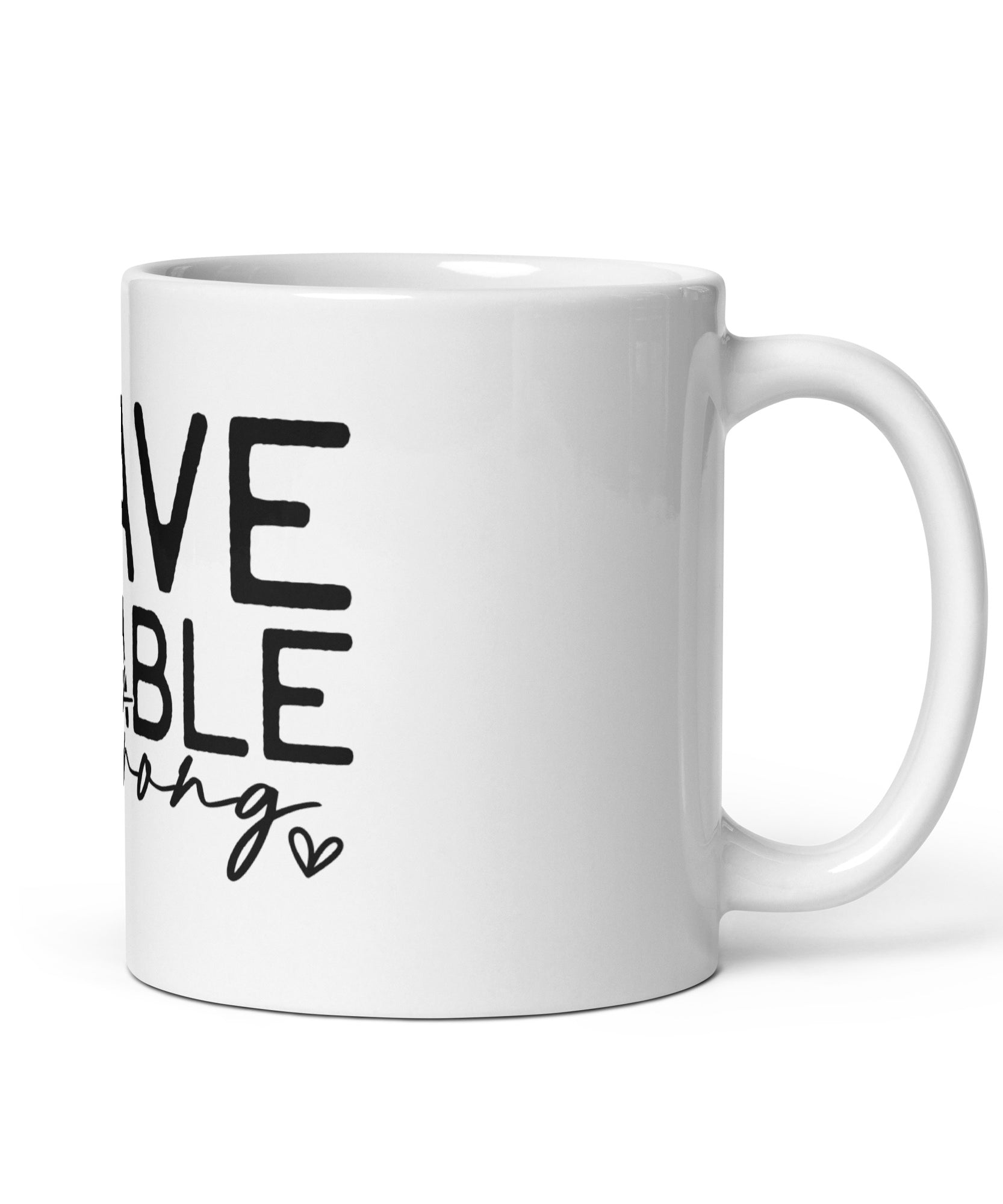 Minimalist Line Art Mug – Brave Capable Strong | Gallory Hive
