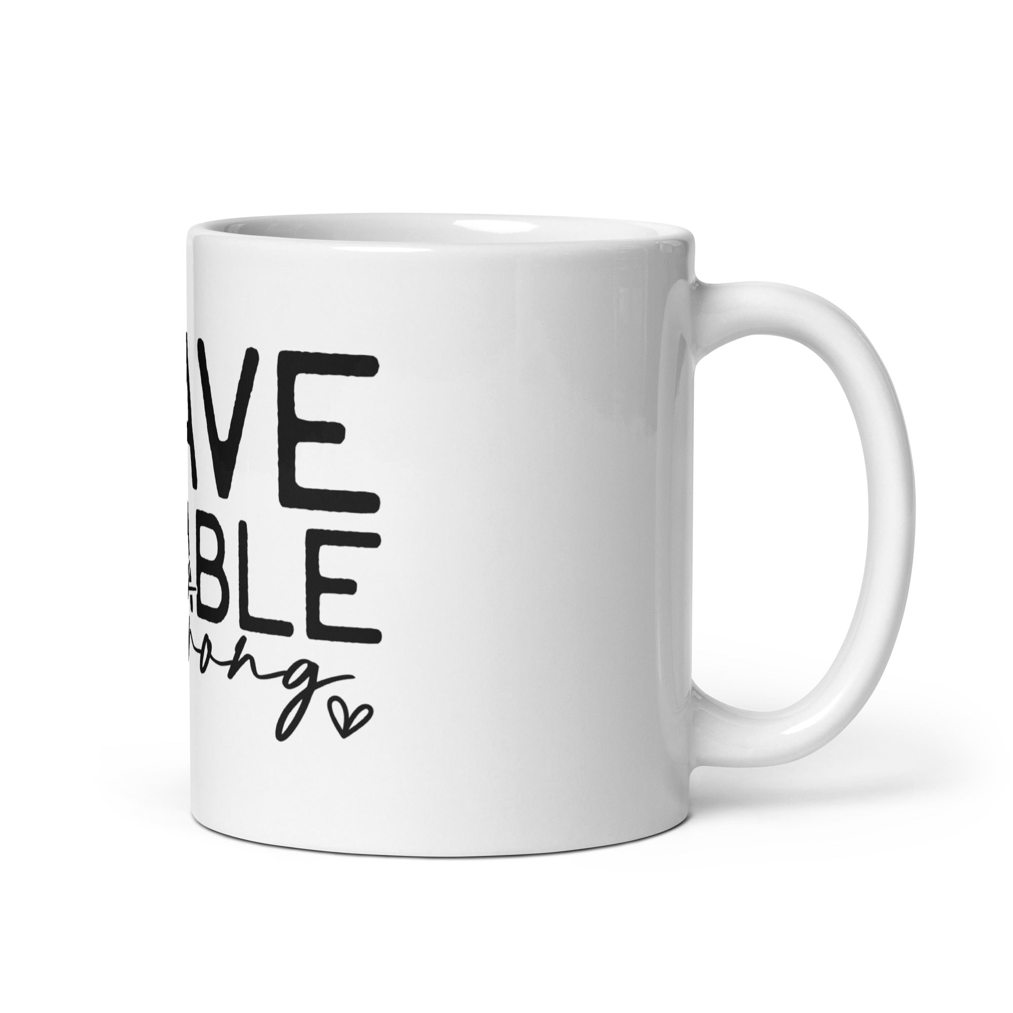 Minimalist Line Art Mug – Brave Capable Strong | Gallory Hive