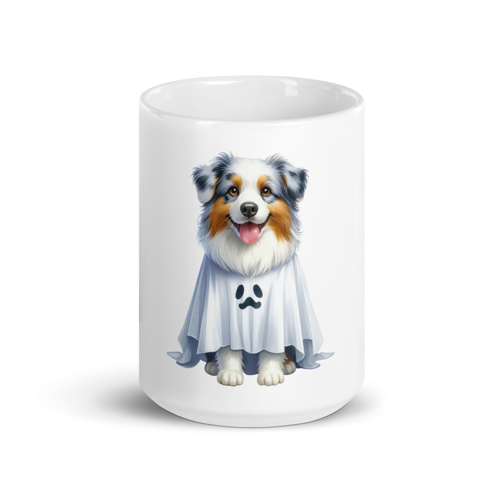 Australian Shepherd Halloween Mug – Ghost Costume | Gallory Hive