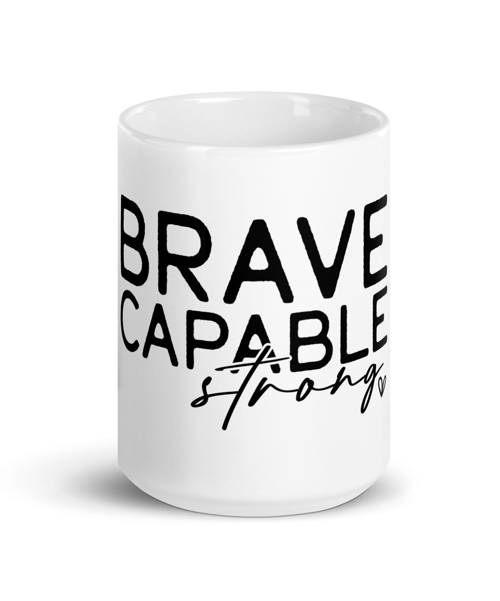 Minimalist Line Art Mug – Brave Capable Strong | Gallory Hive