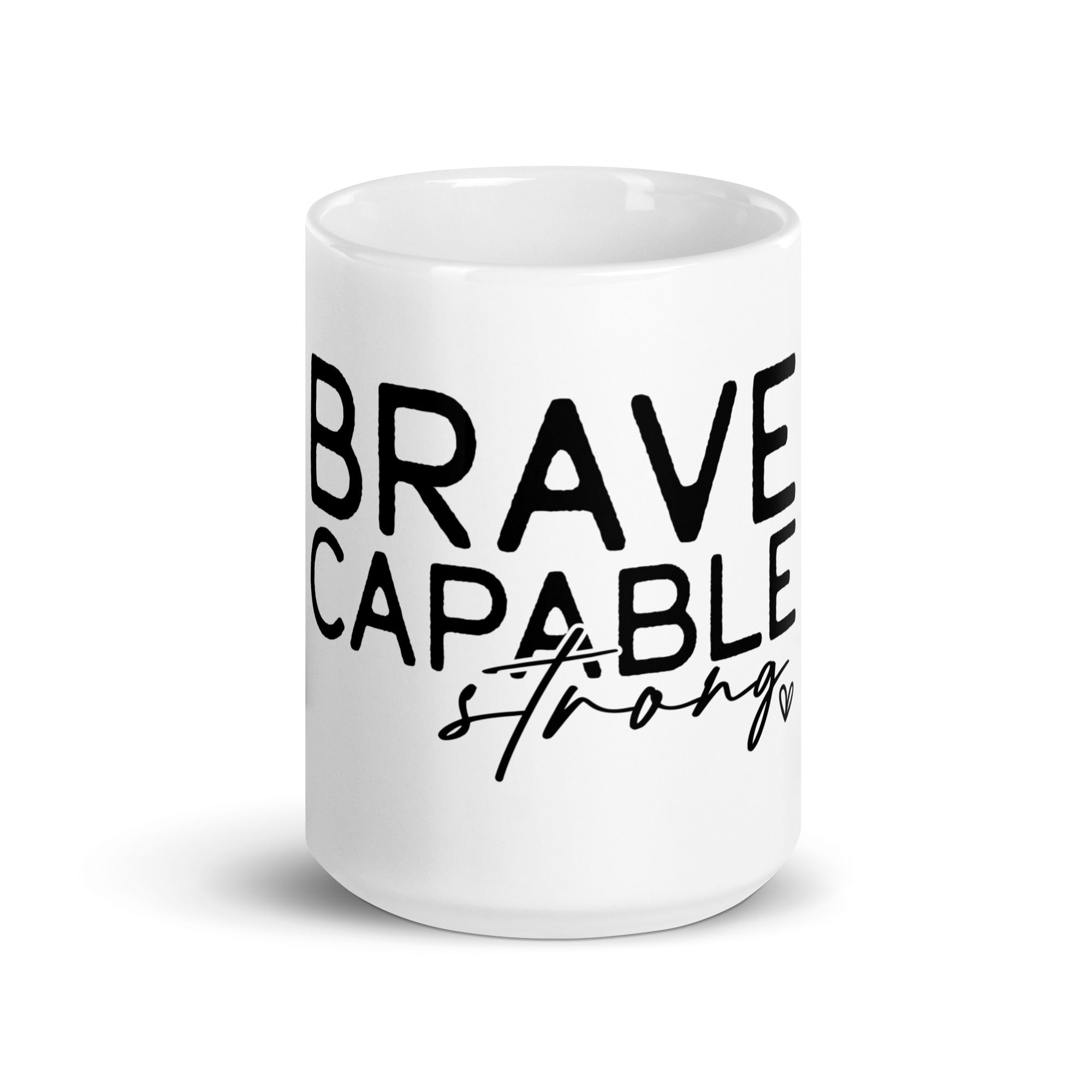 Minimalist Line Art Mug – Brave Capable Strong | Gallory Hive