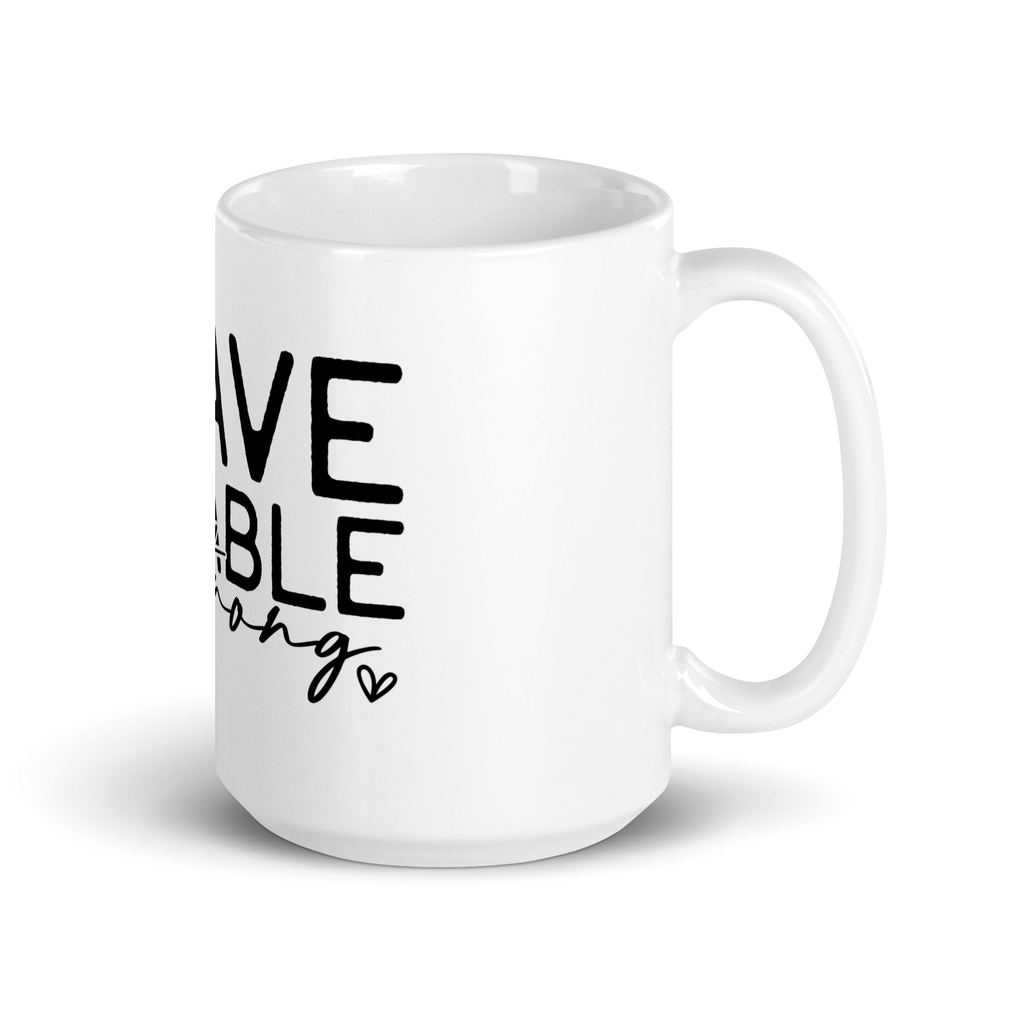 Minimalist Line Art Mug – Brave Capable Strong | Gallory Hive