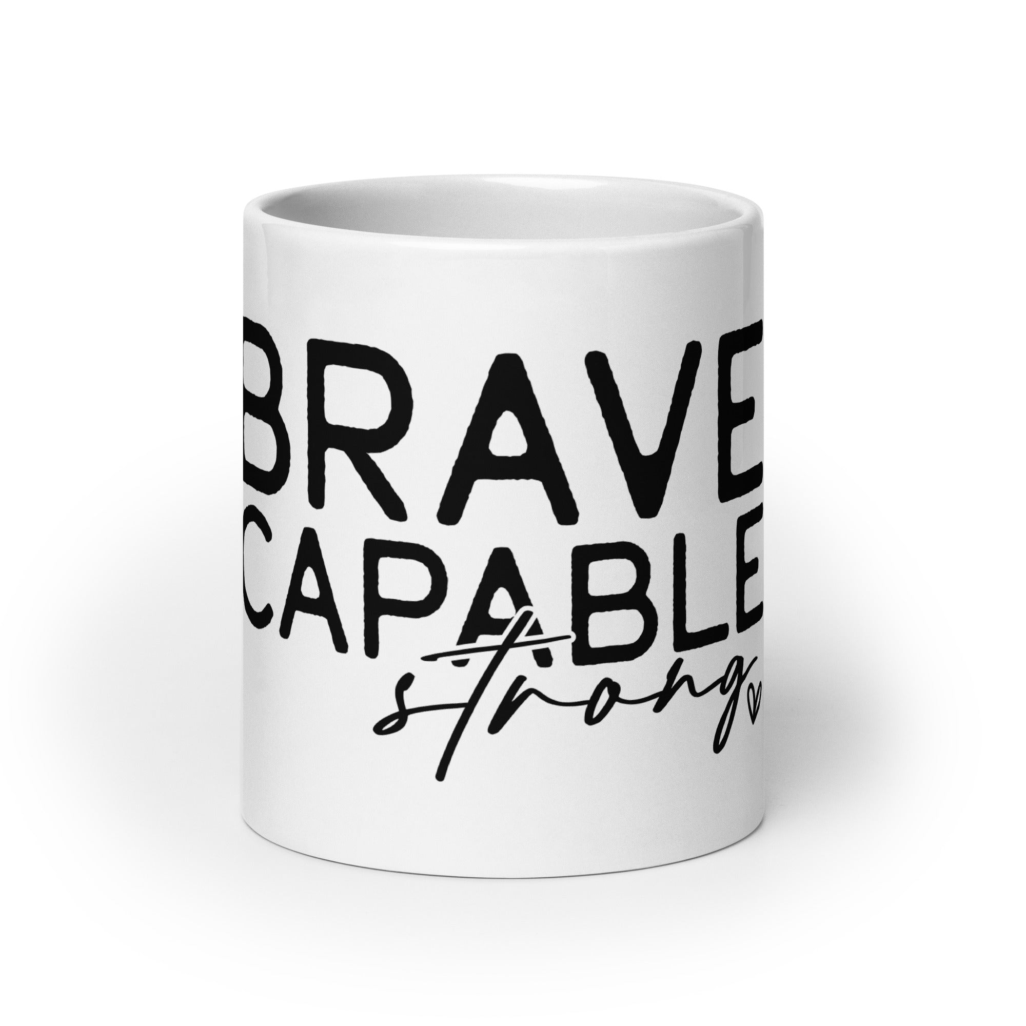 Minimalist Line Art Mug – Brave Capable Strong | Gallory Hive