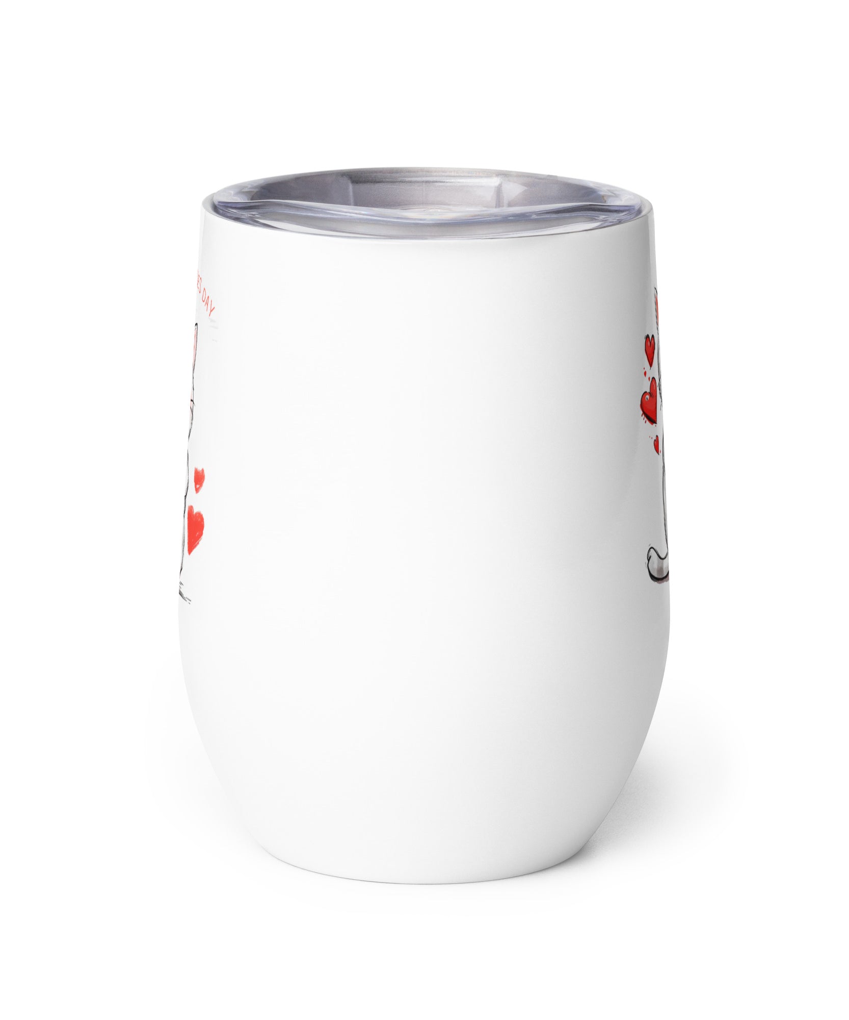 Valentine Cat Stainless Steel Tumbler | Gallory Hive