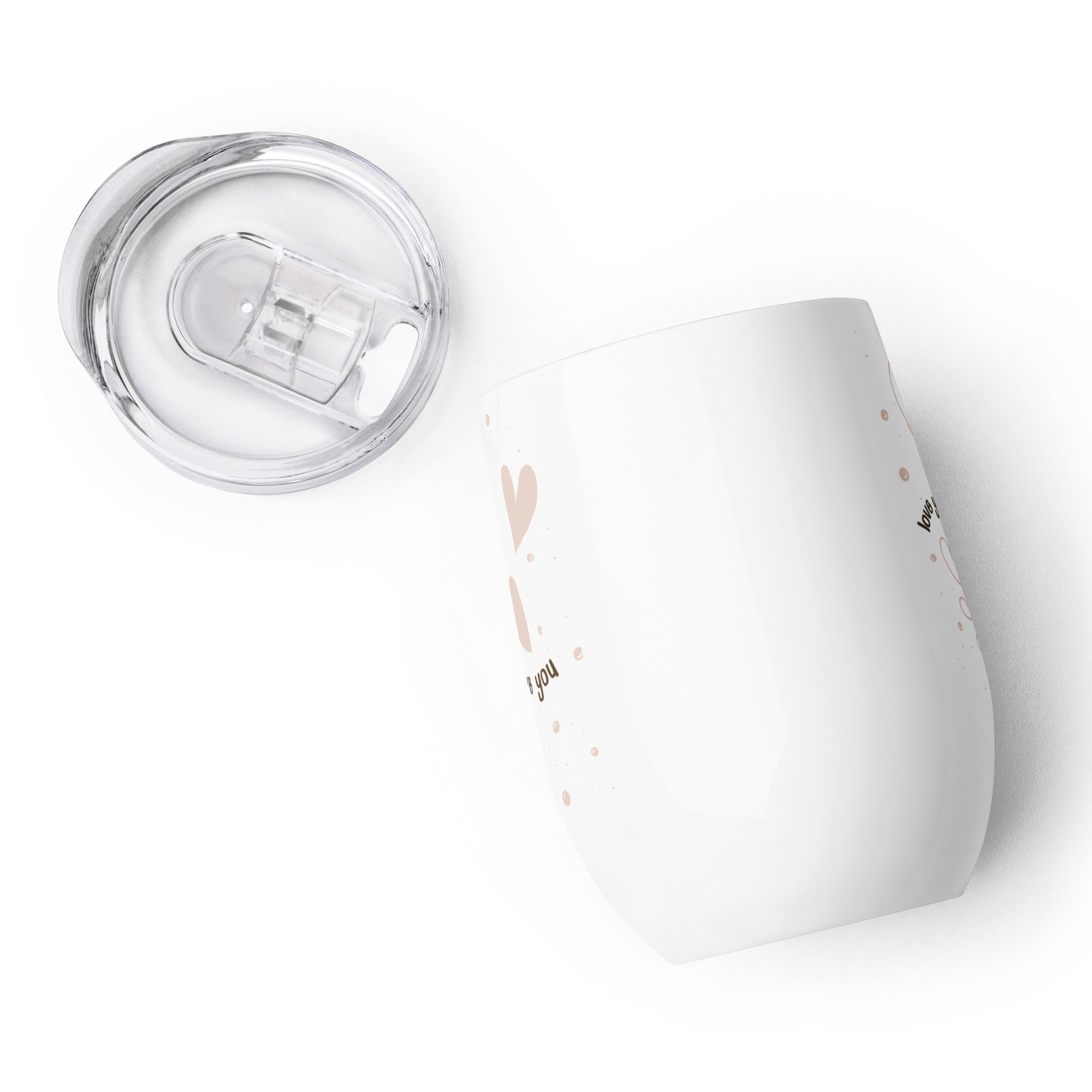 Romantic Love You Stainless Steel Wine Tumbler | Gallory Hive