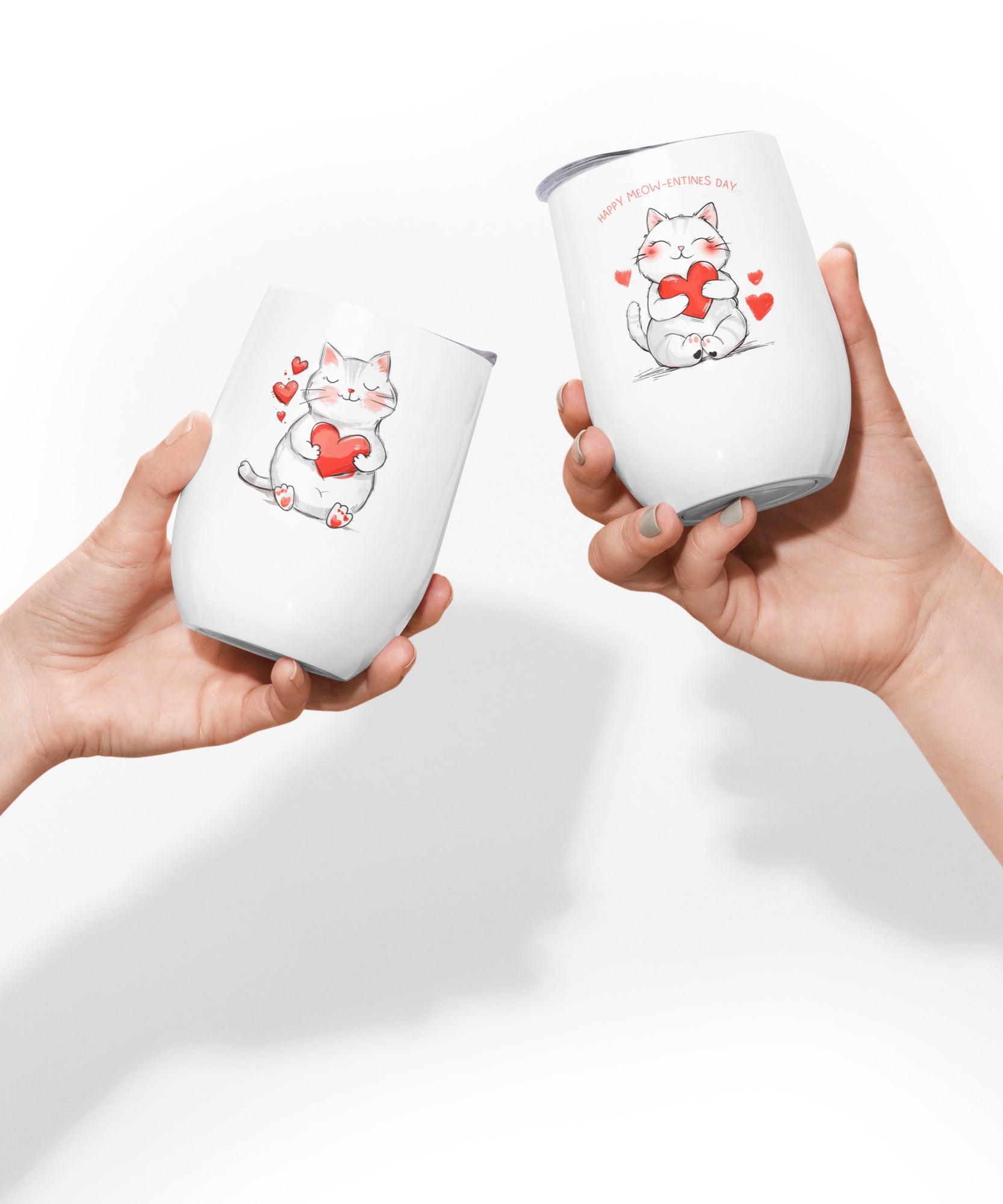 Valentine Cat Stainless Steel Tumbler | Gallory Hive