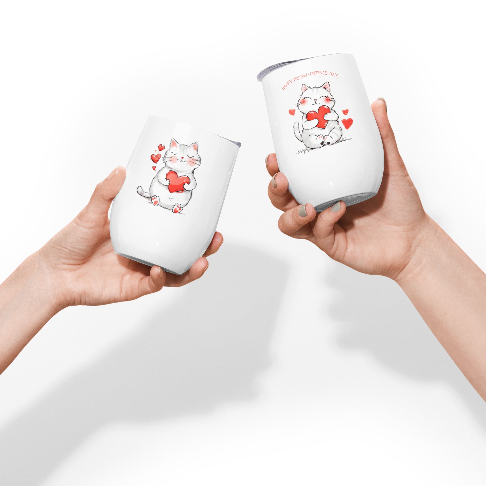 Valentine Cat Stainless Steel Tumbler | Gallory Hive