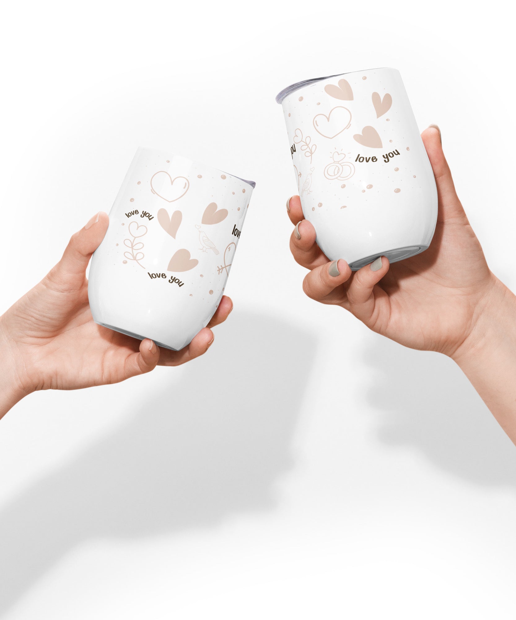 Romantic Love You Stainless Steel Wine Tumbler | Gallory Hive
