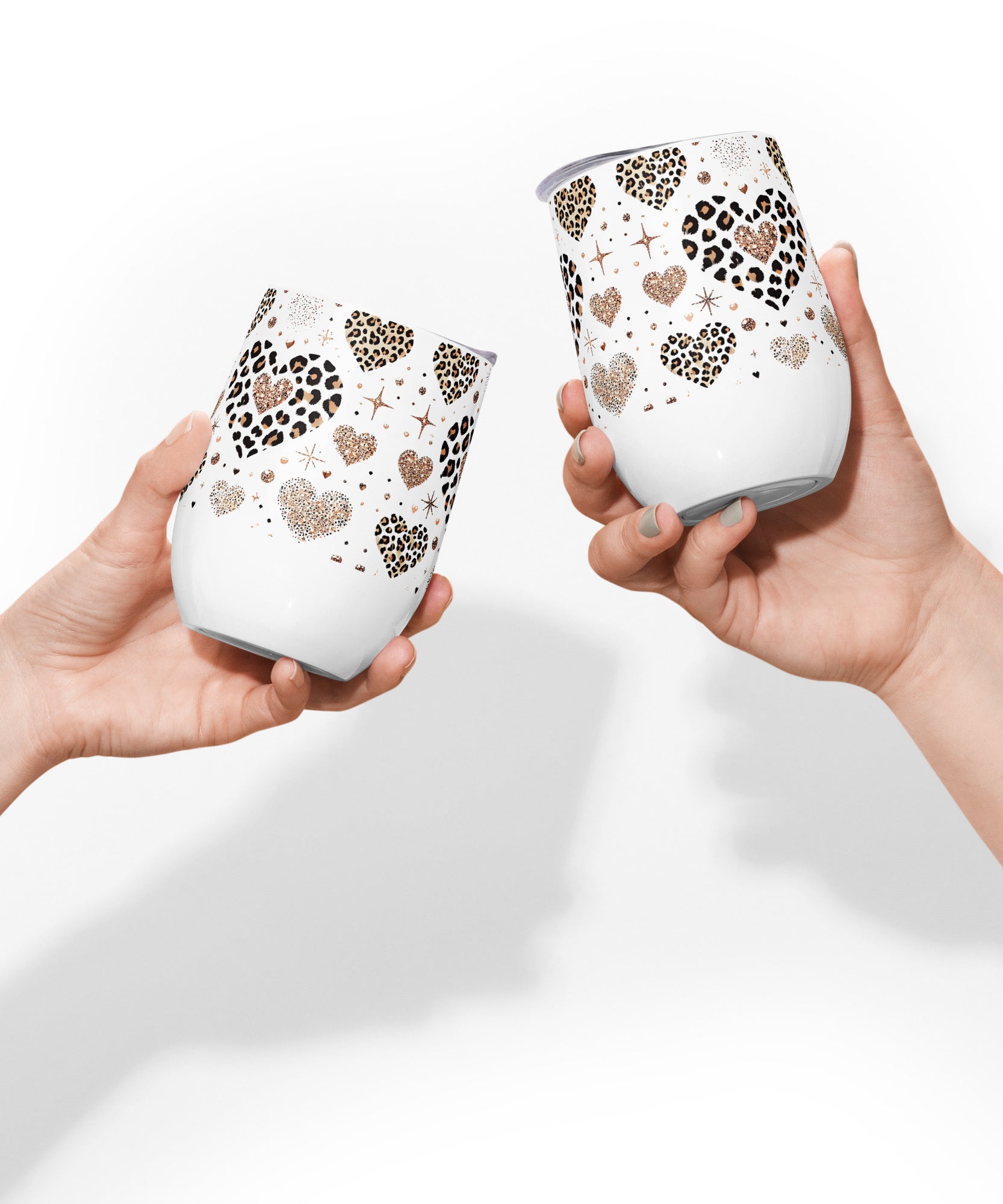 Leopard Heart Stainless Steel Wine tumbler | Gallory Hive