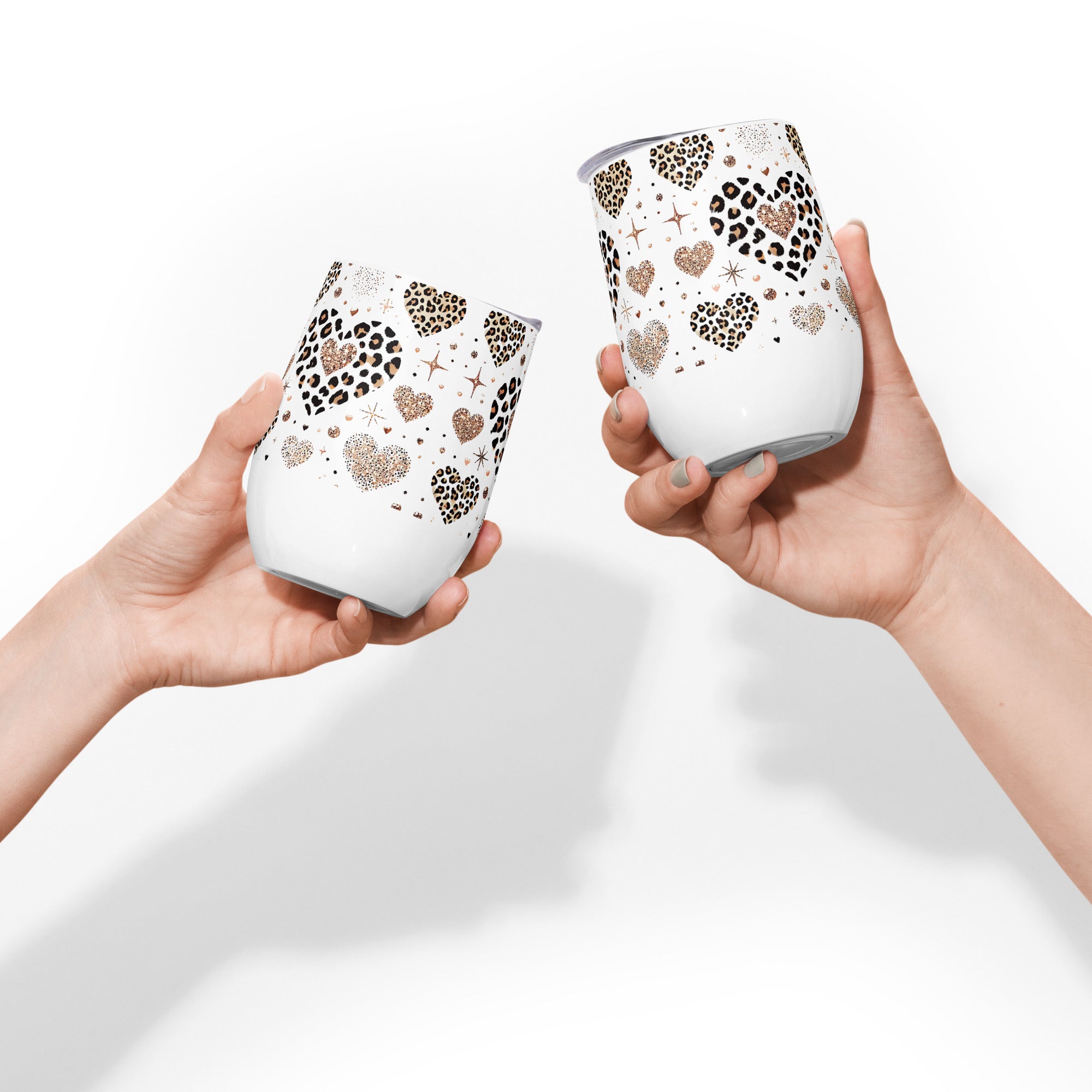 Leopard Heart Stainless Steel Wine tumbler | Gallory Hive