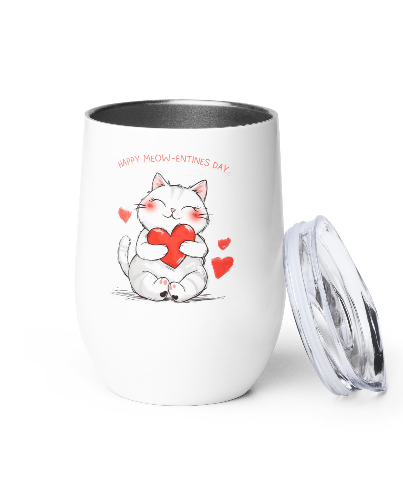 Valentine Cat Stainless Steel Tumbler | Gallory Hive