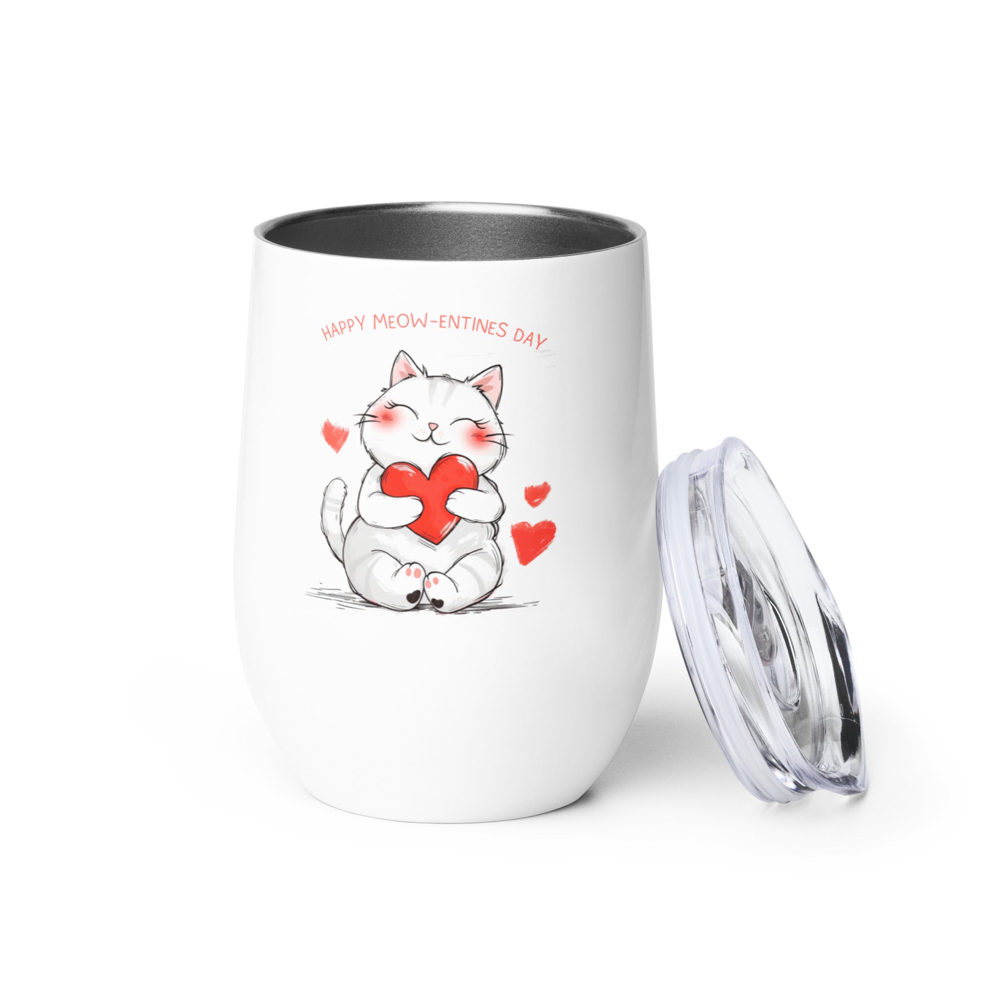 Valentine Cat Stainless Steel Tumbler | Gallory Hive