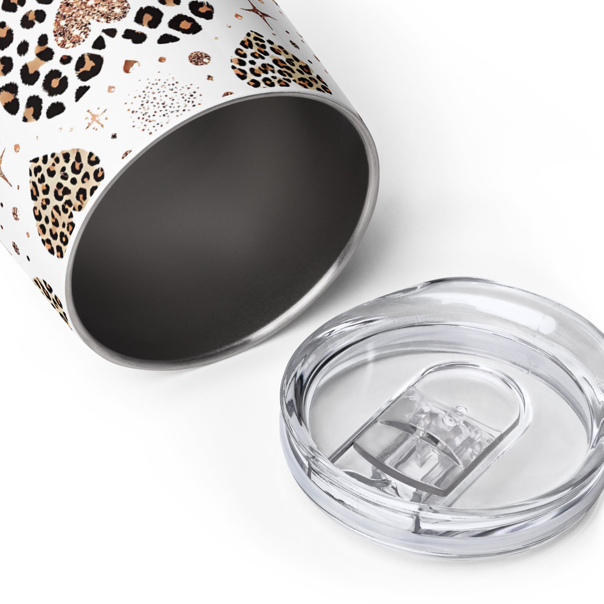 Leopard Heart Stainless Steel Wine tumbler | Gallory Hive