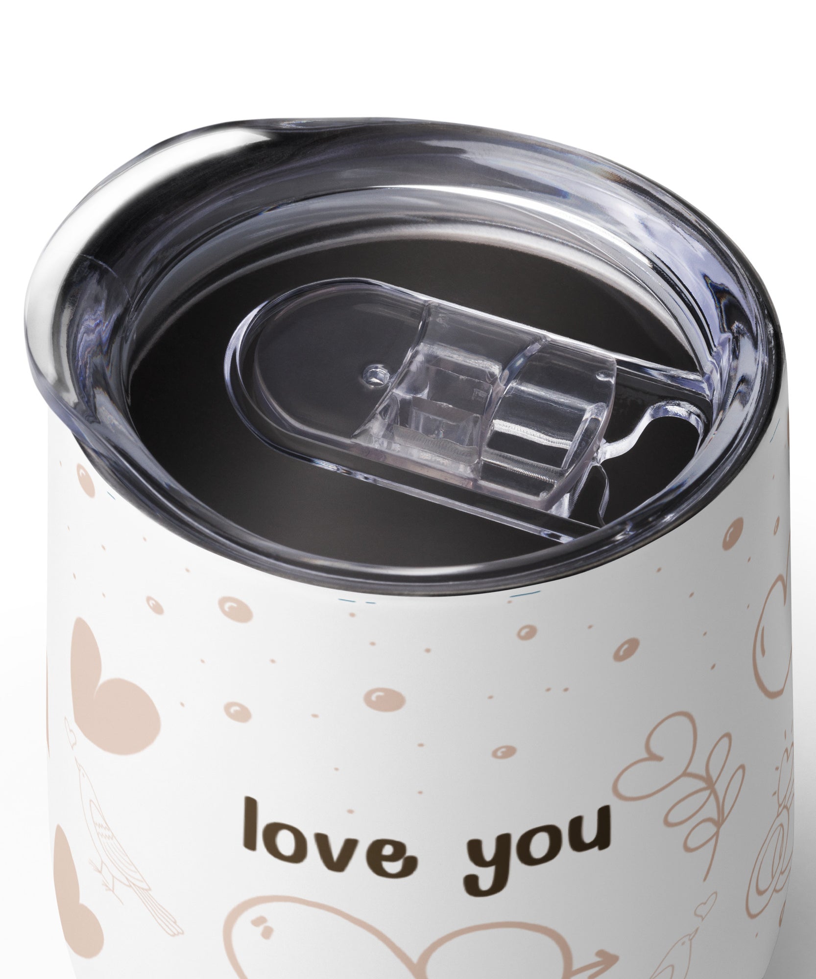 Romantic Love You Stainless Steel Wine Tumbler | Gallory Hive