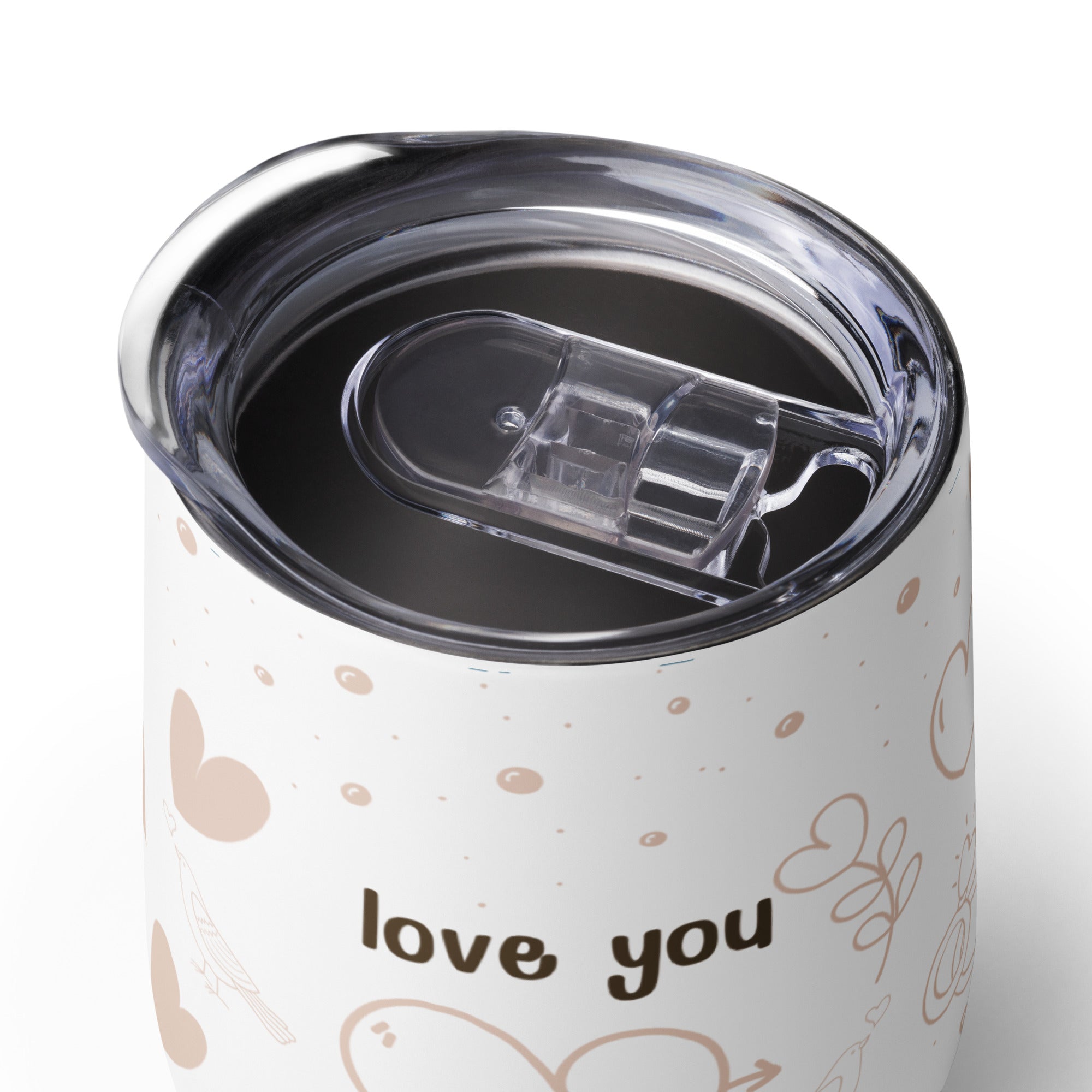 Romantic Love You Stainless Steel Wine Tumbler | Gallory Hive