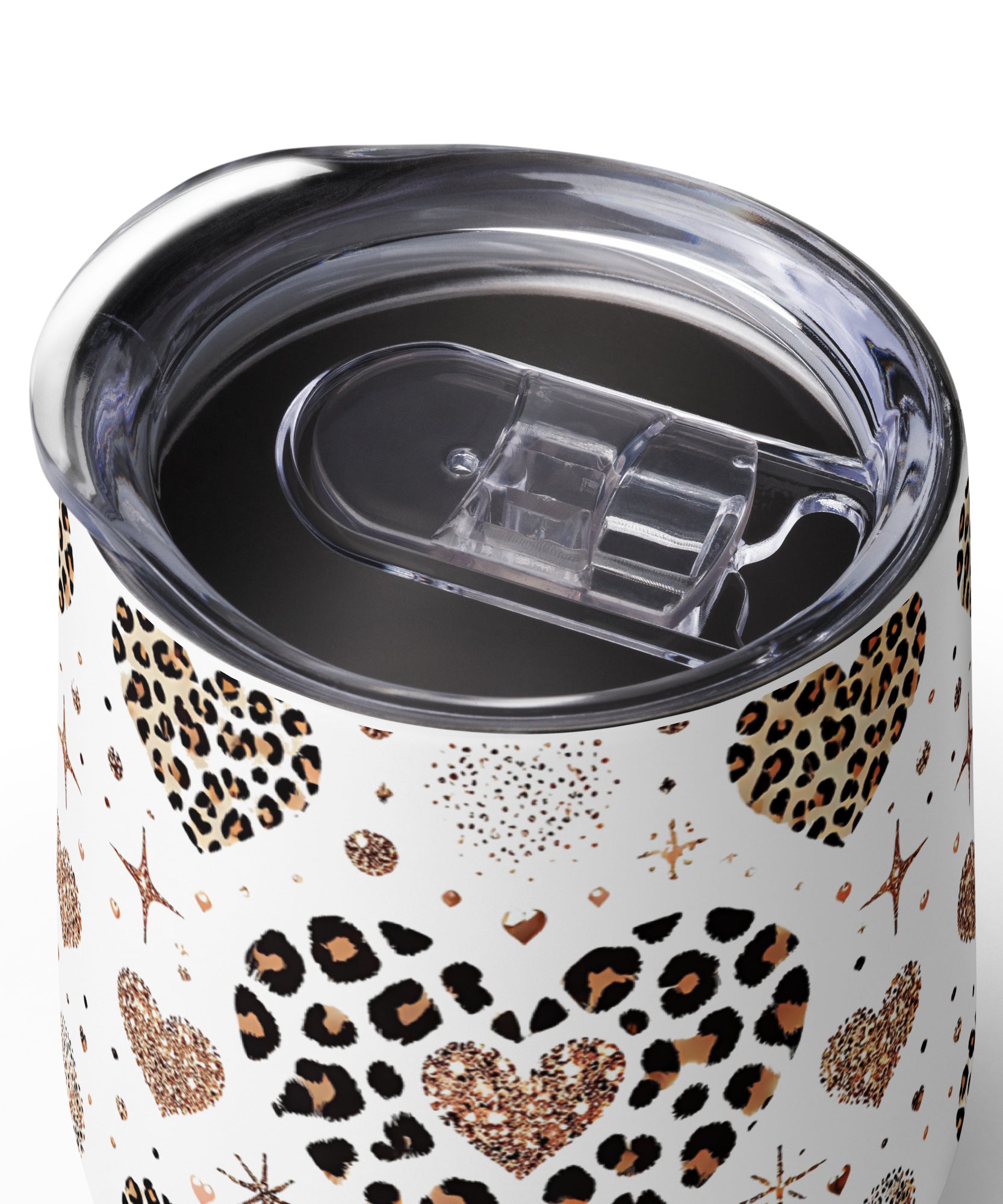 Leopard Heart Stainless Steel Wine tumbler | Gallory Hive