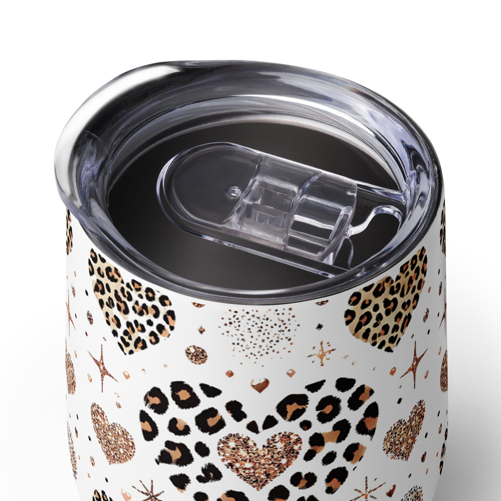 Leopard Heart Stainless Steel Wine tumbler | Gallory Hive